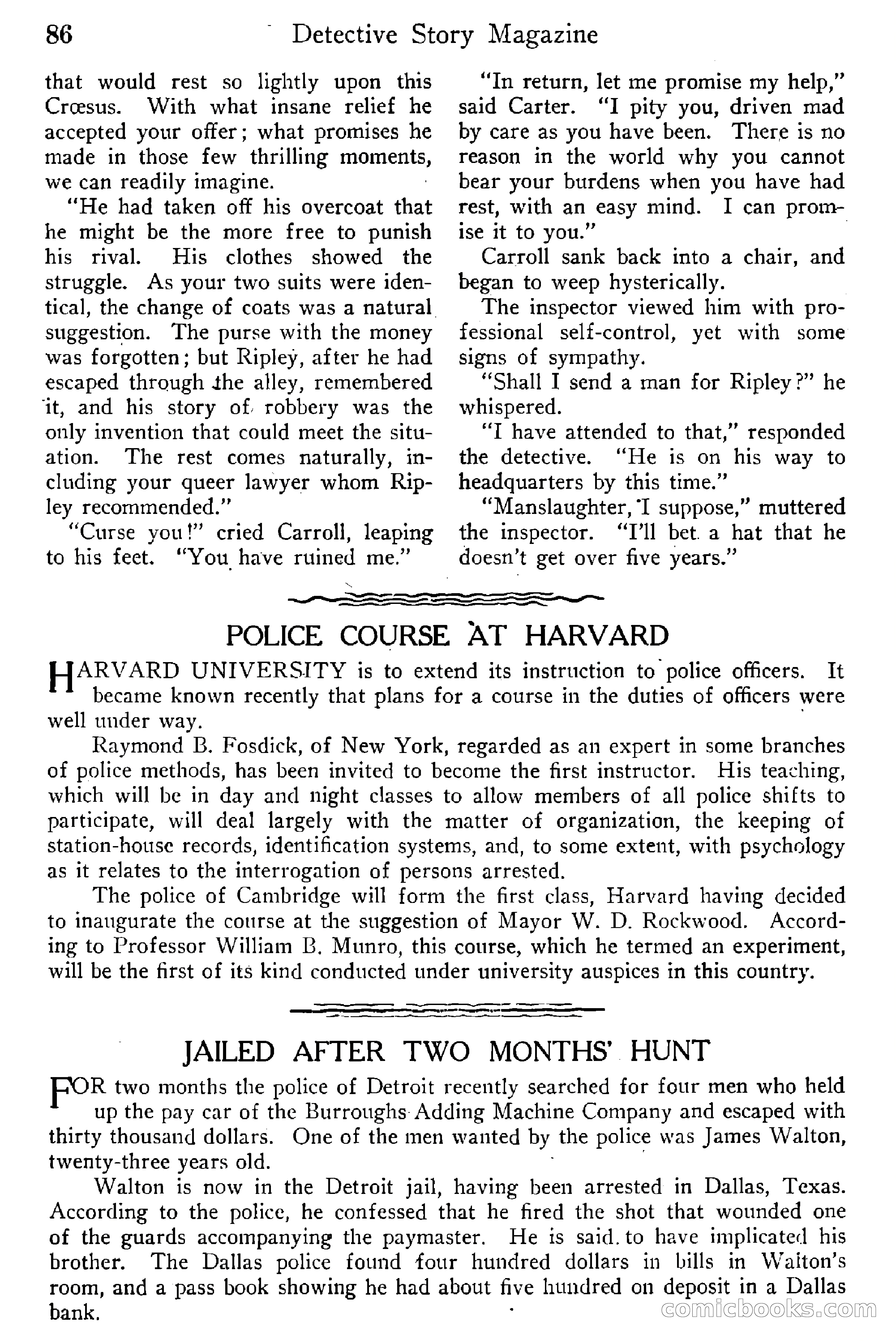 Detective Story Magazine, Vol. 6, No. 1 — page 88 of 132