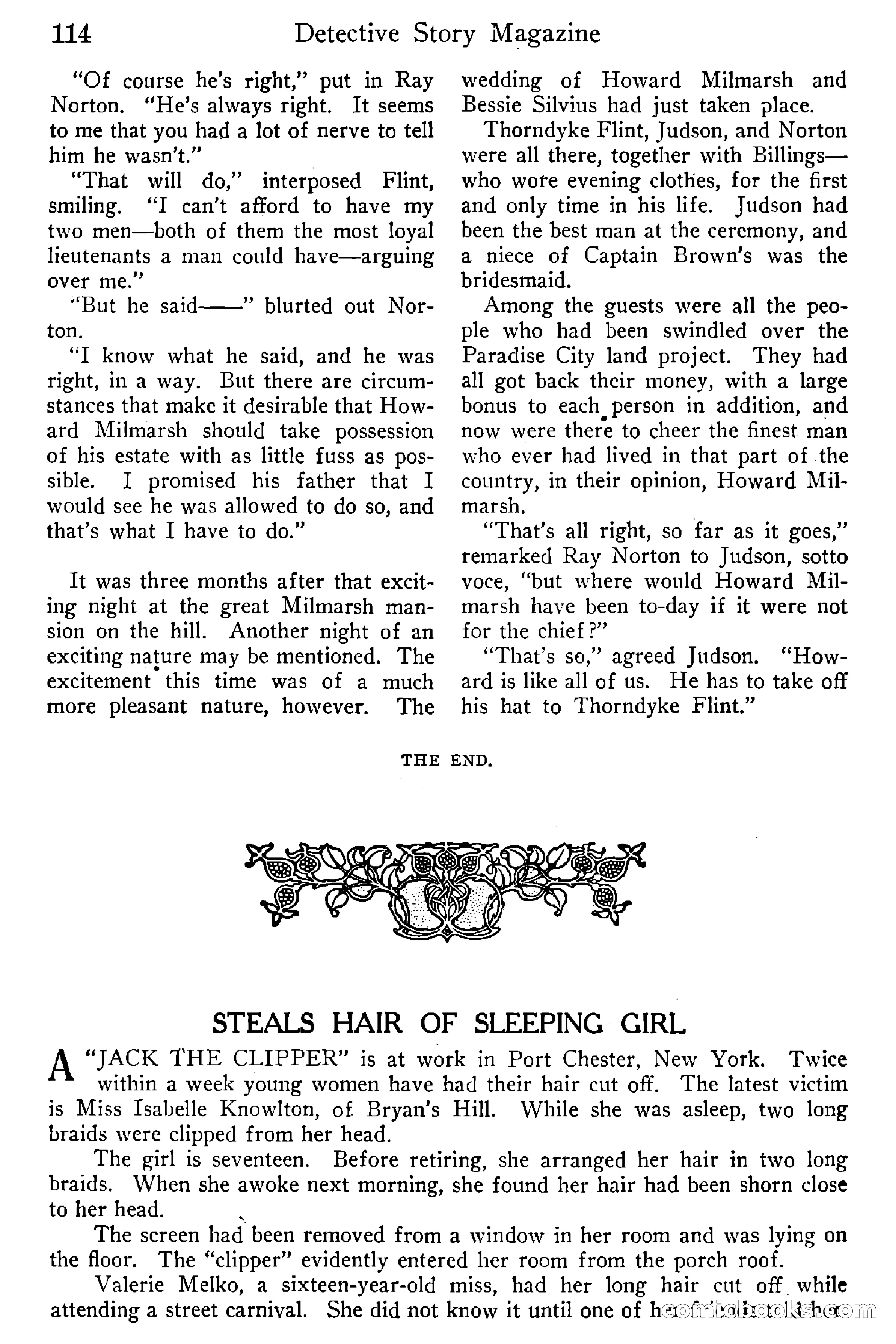 Detective Story Magazine, Vol. 6, No. 1 — page 116 of 132