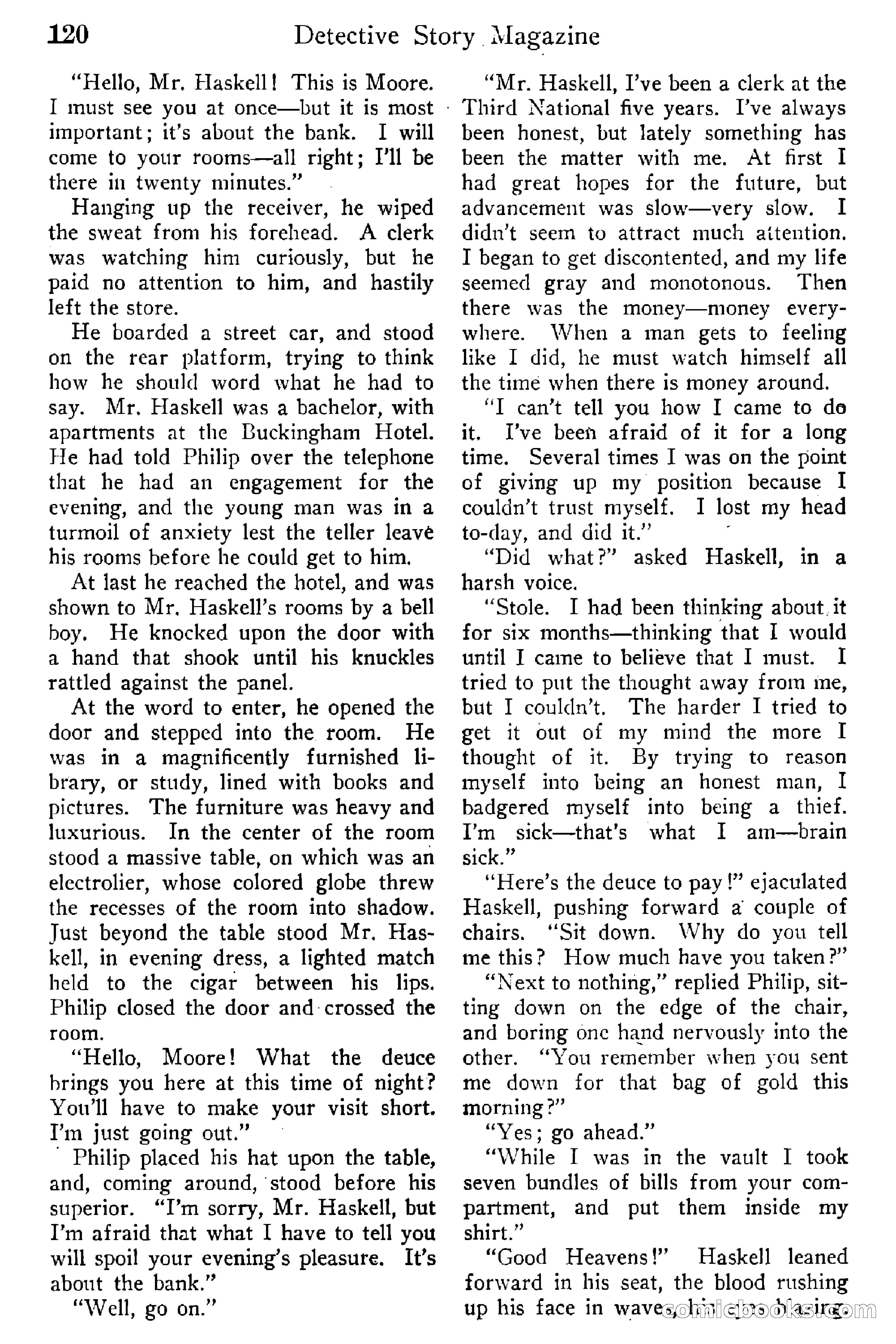 Detective Story Magazine, Vol. 6, No. 1 — page 122 of 132