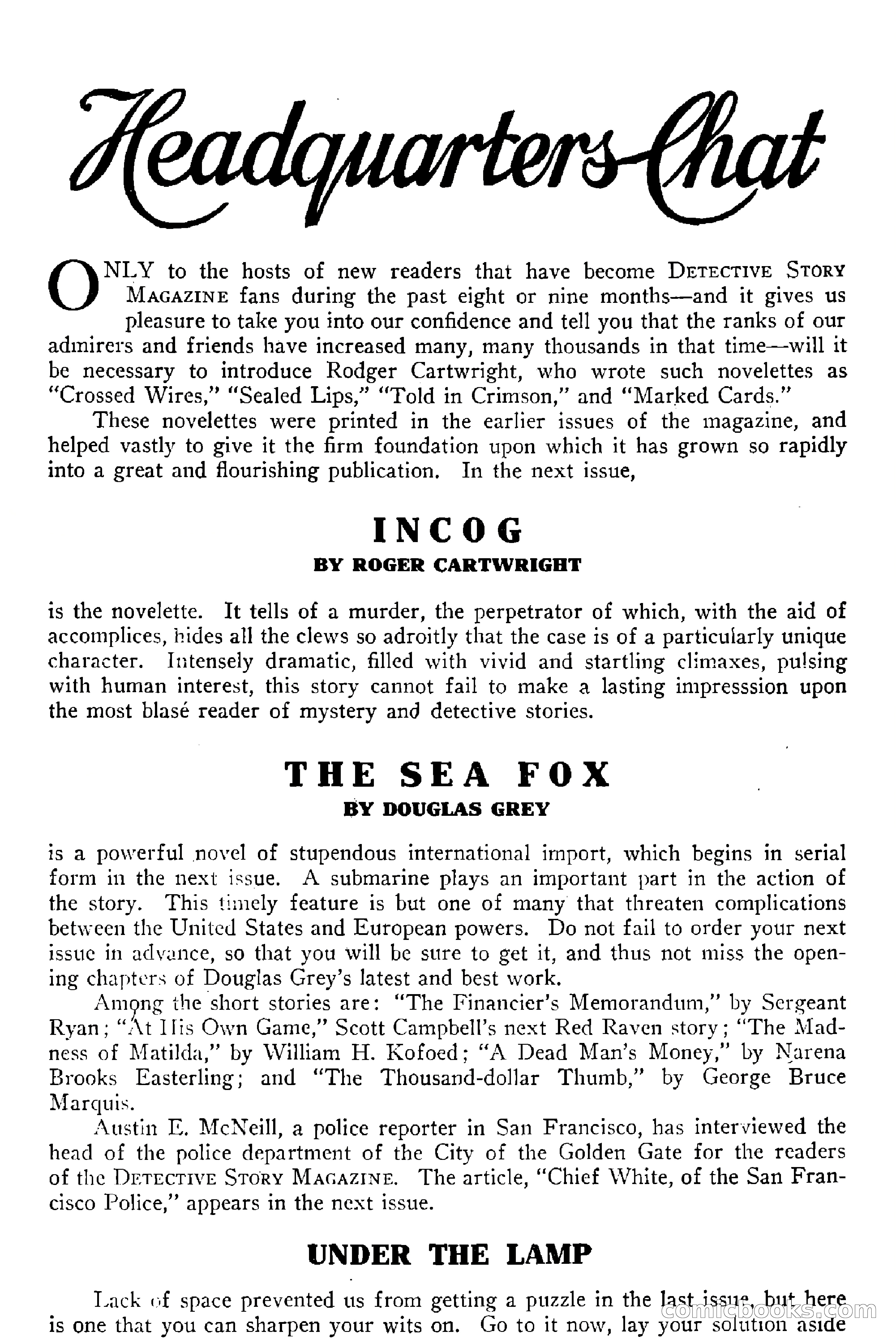 Detective Story Magazine, Vol. 6, No. 1 — page 127 of 132