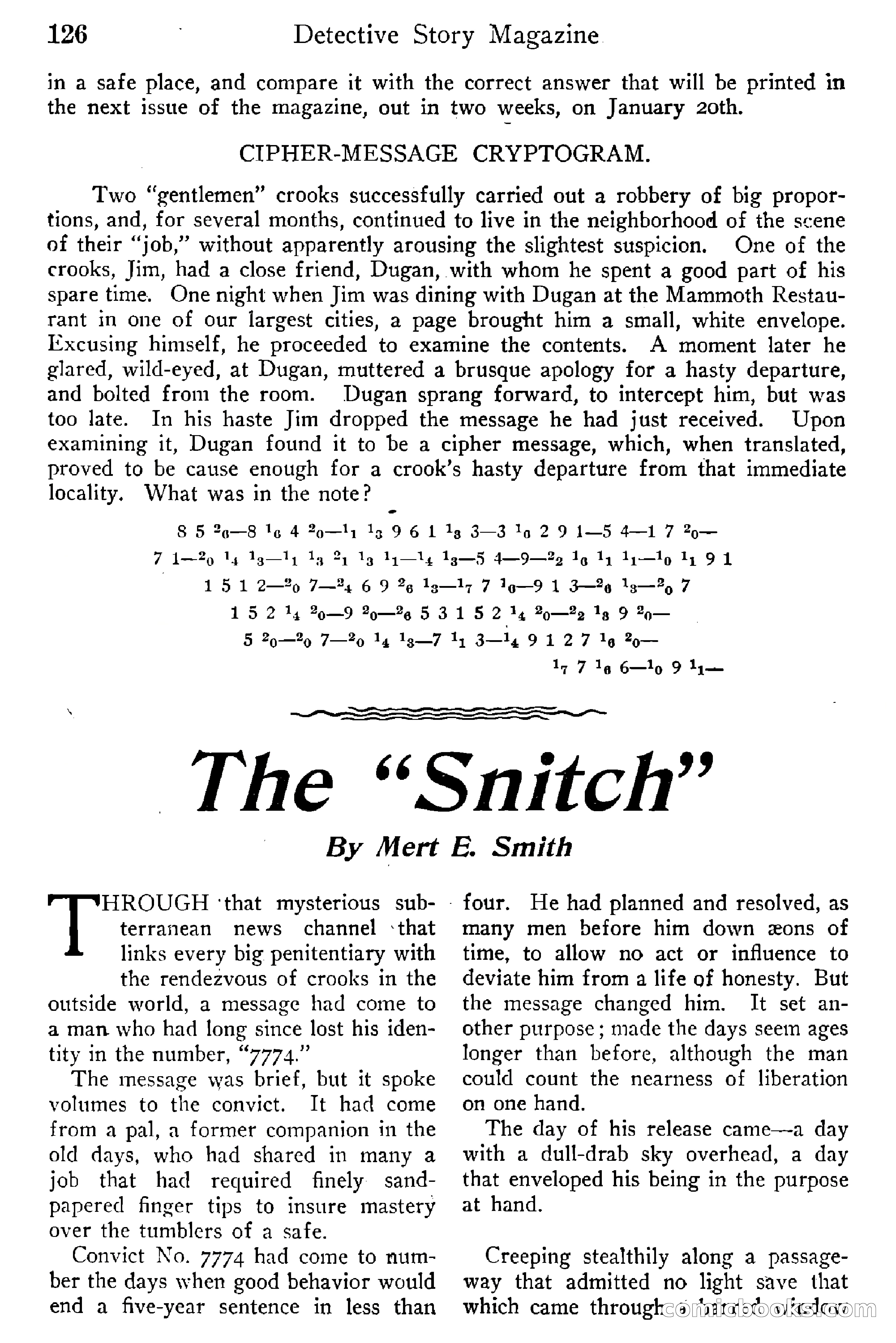 Detective Story Magazine, Vol. 6, No. 1 — page 128 of 132