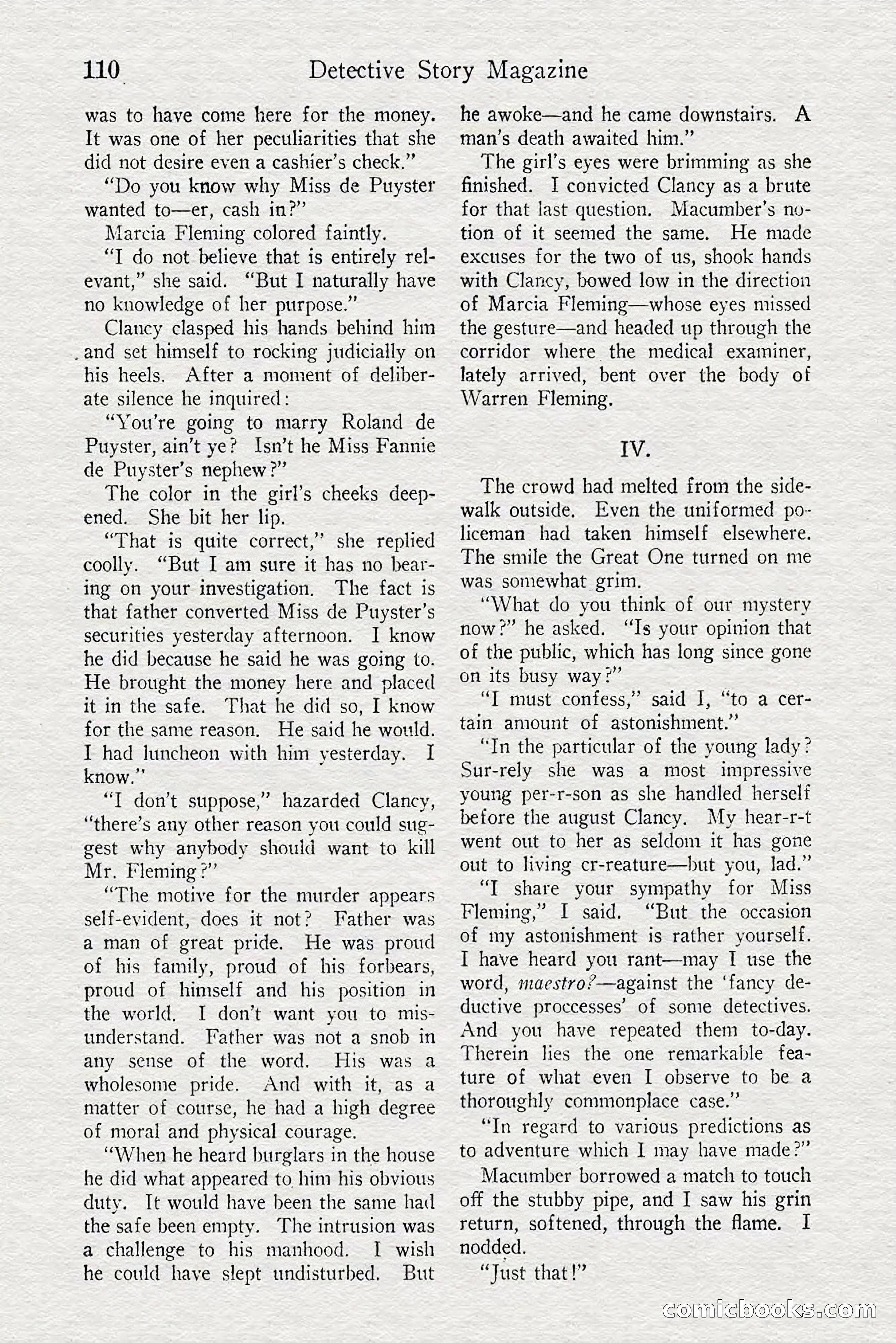 Detective Story Magazine — page 112 of 148