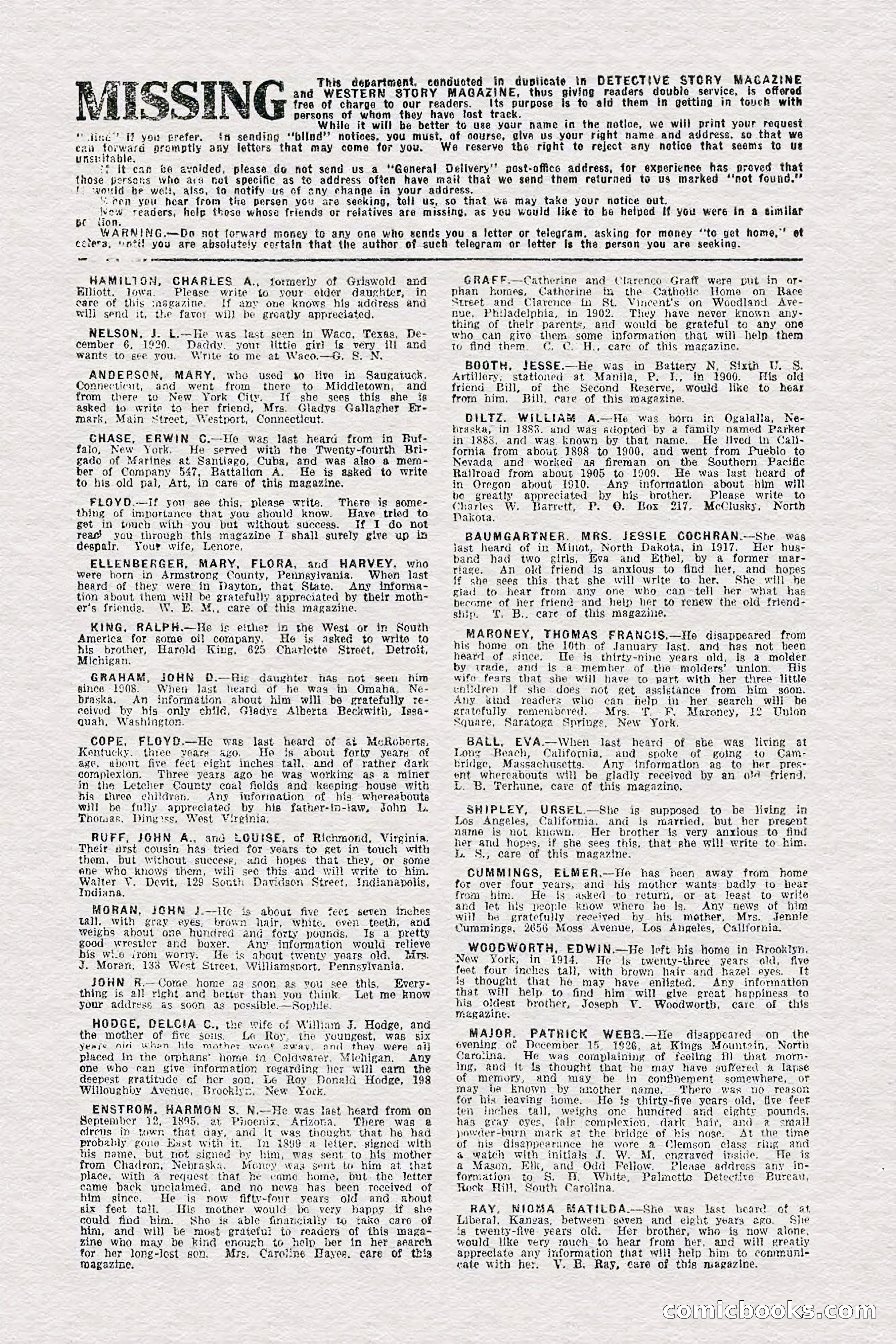 Detective Story Magazine — page 141 of 148