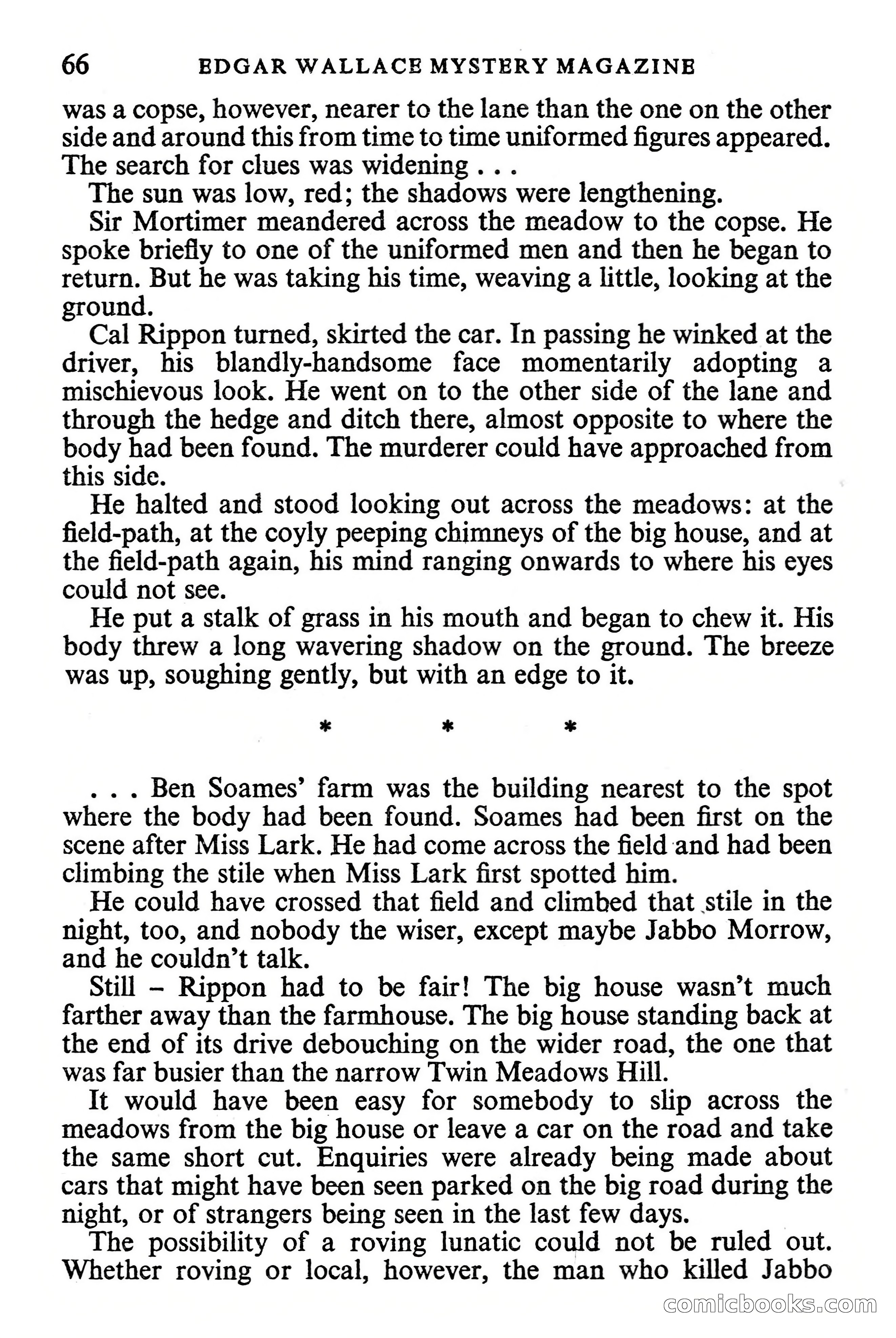 Edgar Wallace Mystery Magazine, Vol. 1, No. 1 — page 68 of 132