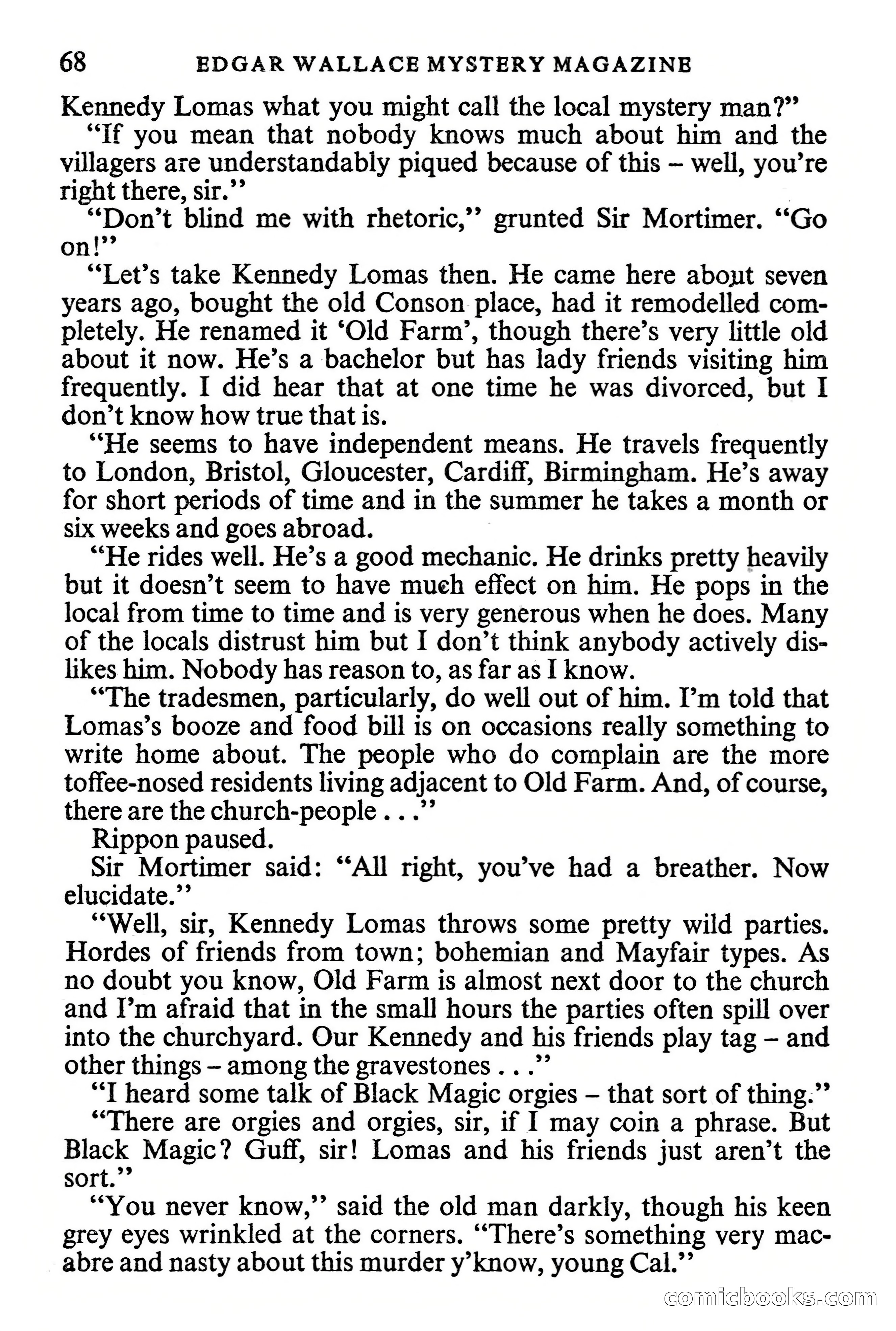 Edgar Wallace Mystery Magazine, Vol. 1, No. 1 — page 70 of 132