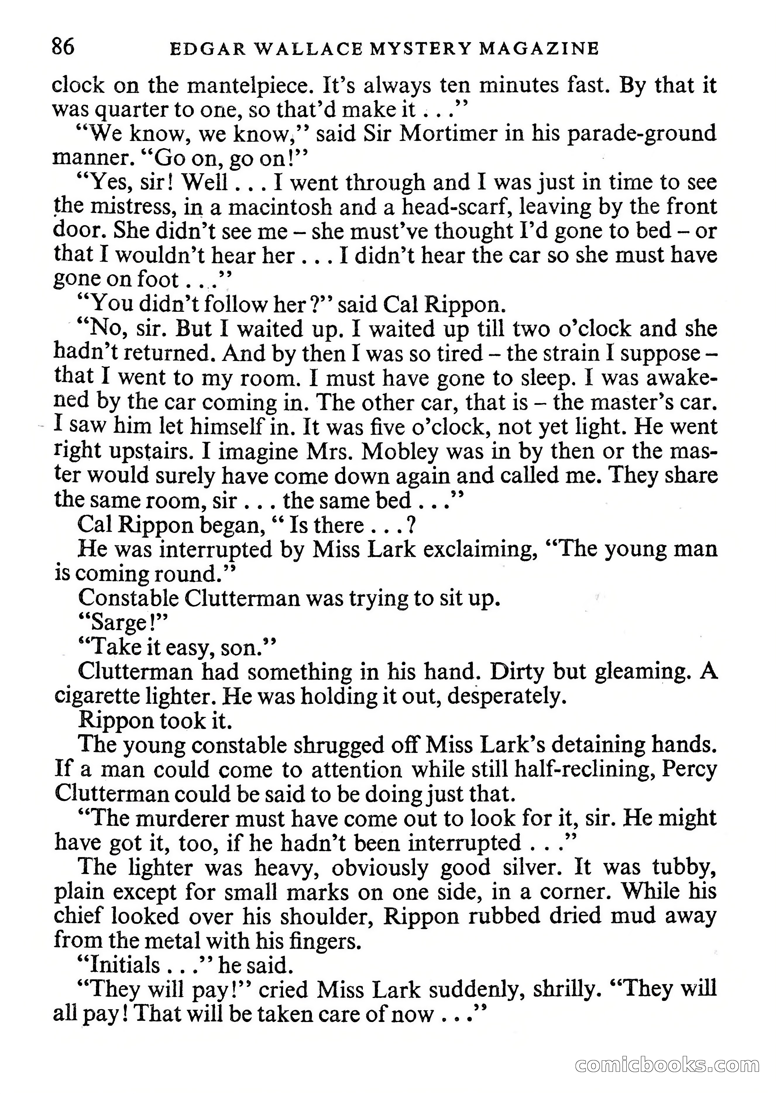 Edgar Wallace Mystery Magazine, Vol. 1, No. 1 — page 88 of 132