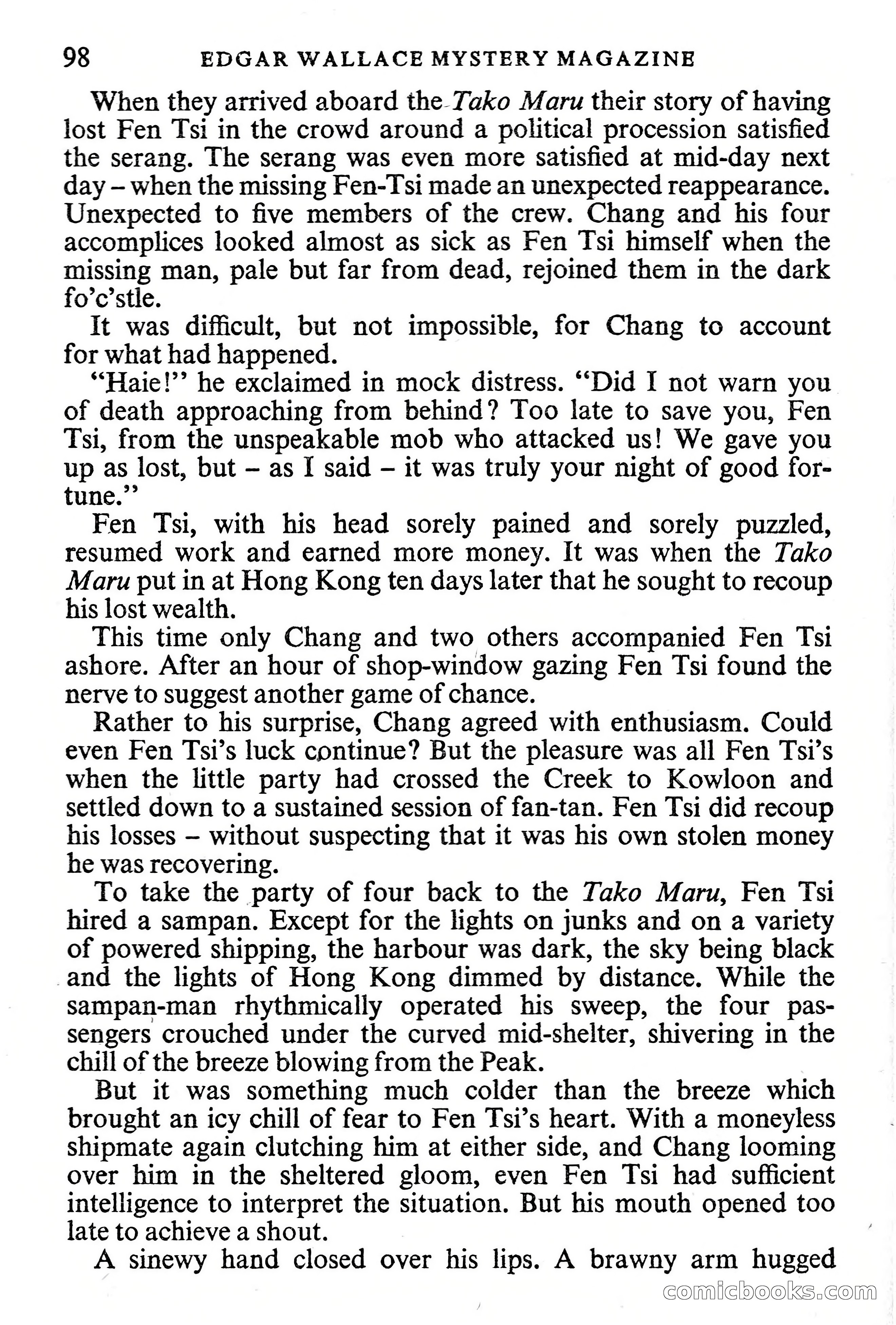 Edgar Wallace Mystery Magazine, Vol. 1, No. 1 — page 100 of 132