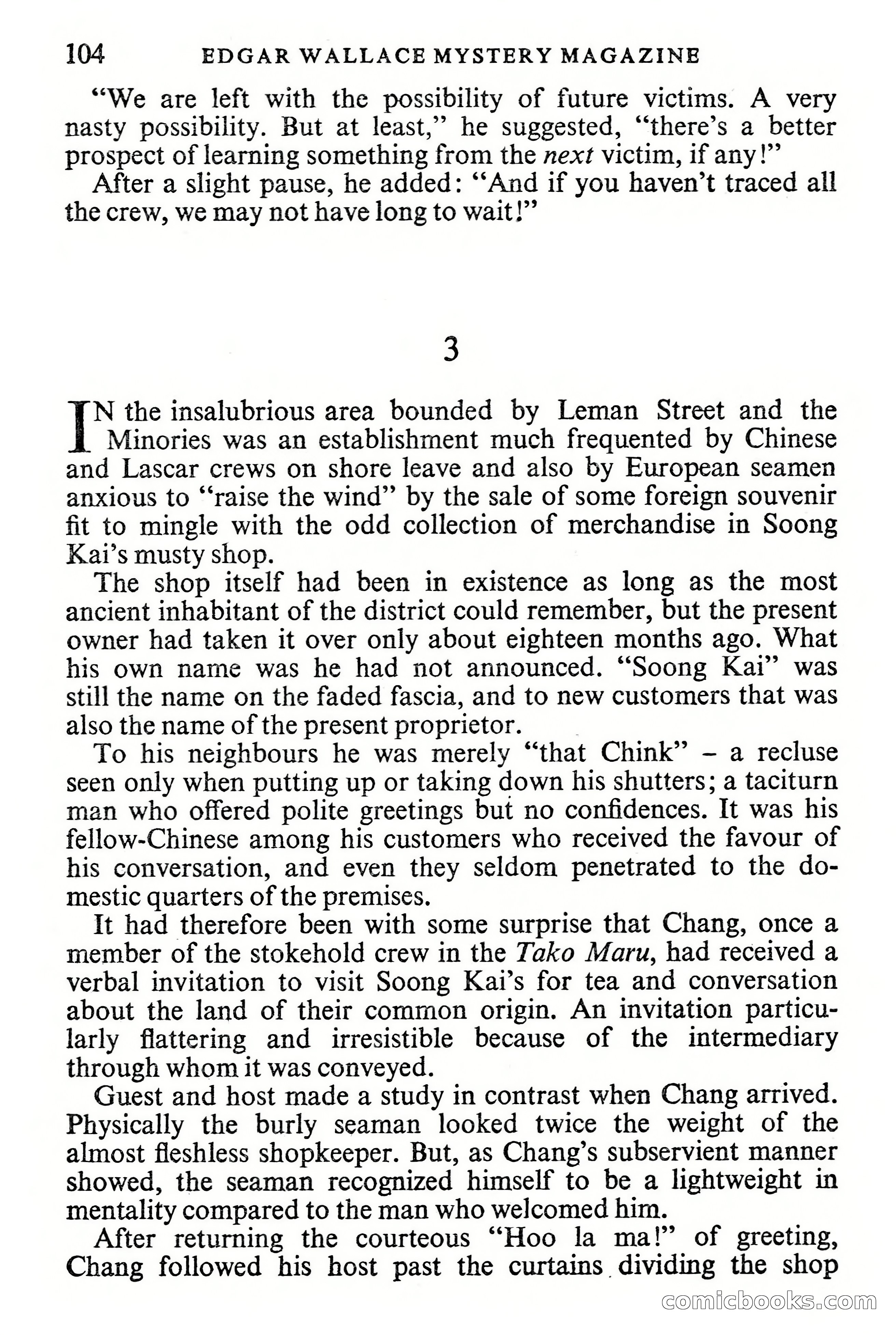 Edgar Wallace Mystery Magazine, Vol. 1, No. 1 — page 106 of 132