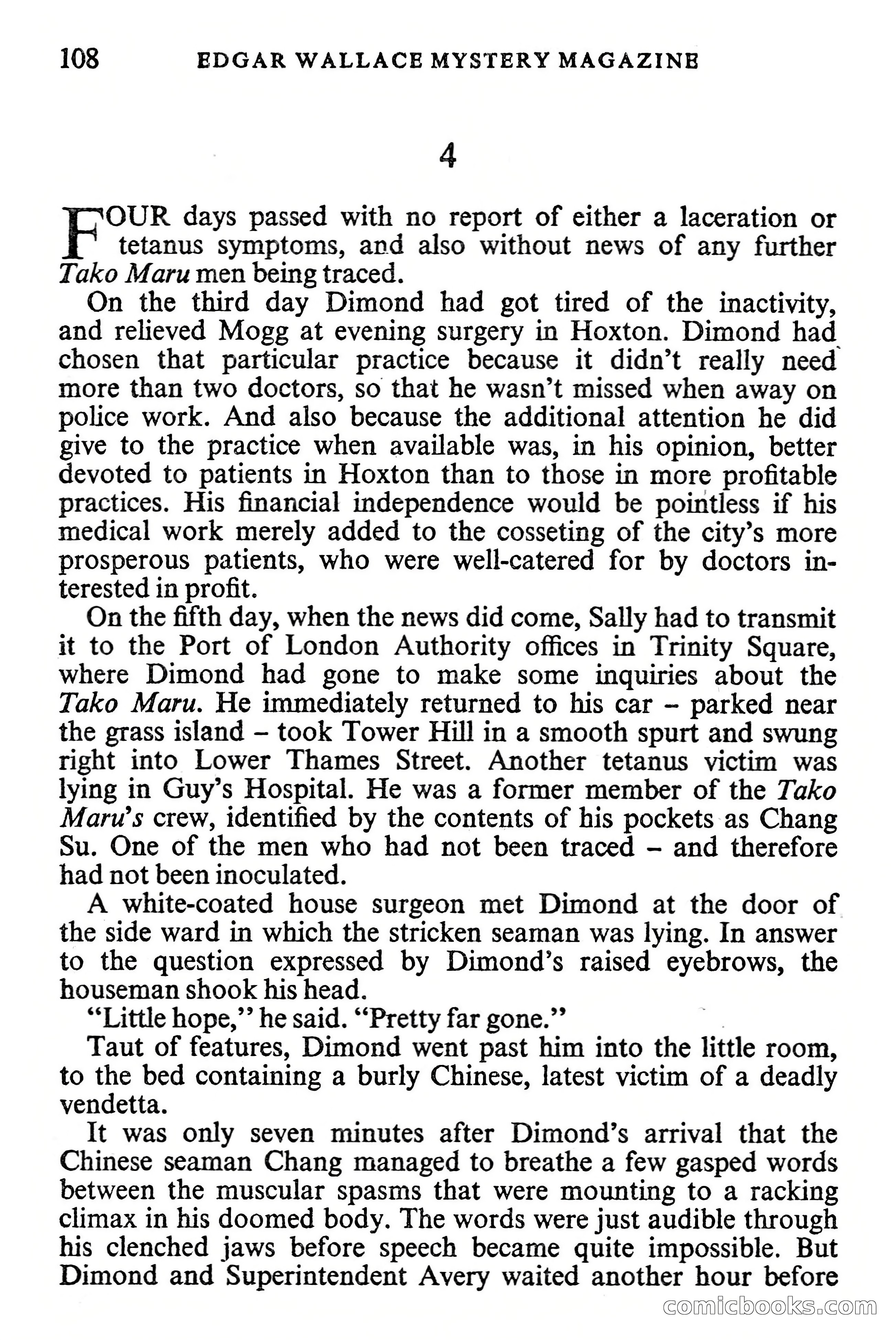 Edgar Wallace Mystery Magazine, Vol. 1, No. 1 — page 110 of 132