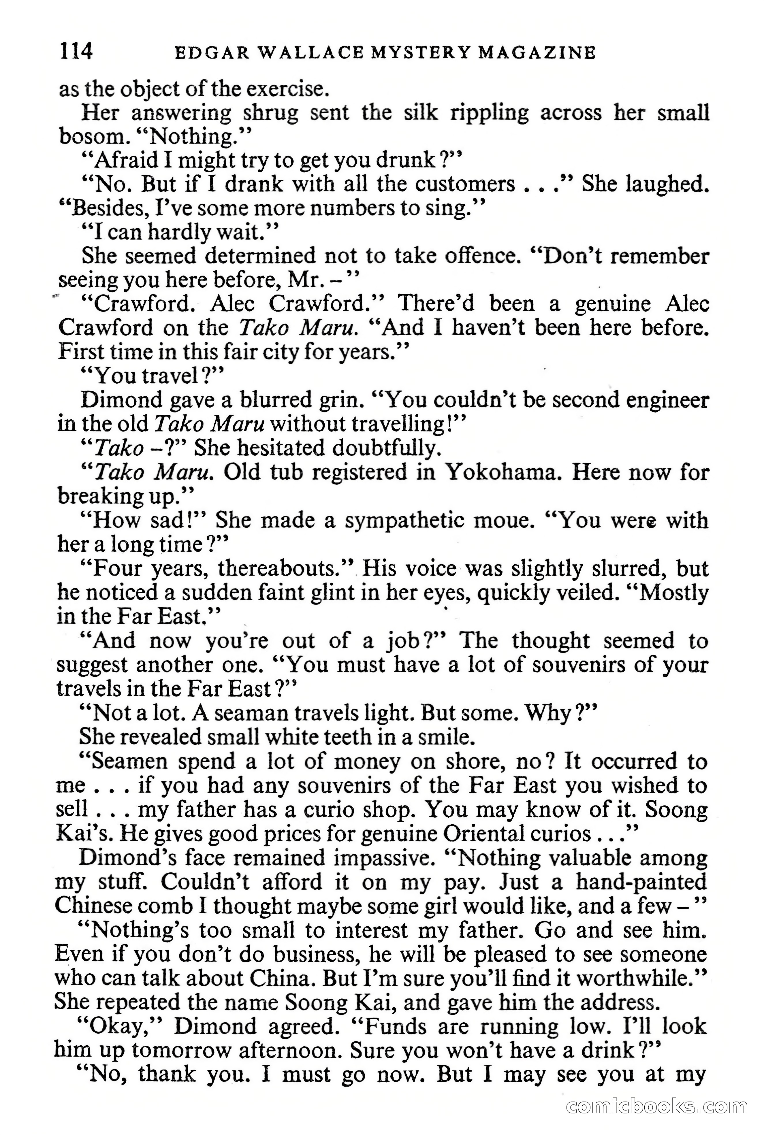 Edgar Wallace Mystery Magazine, Vol. 1, No. 1 — page 116 of 132