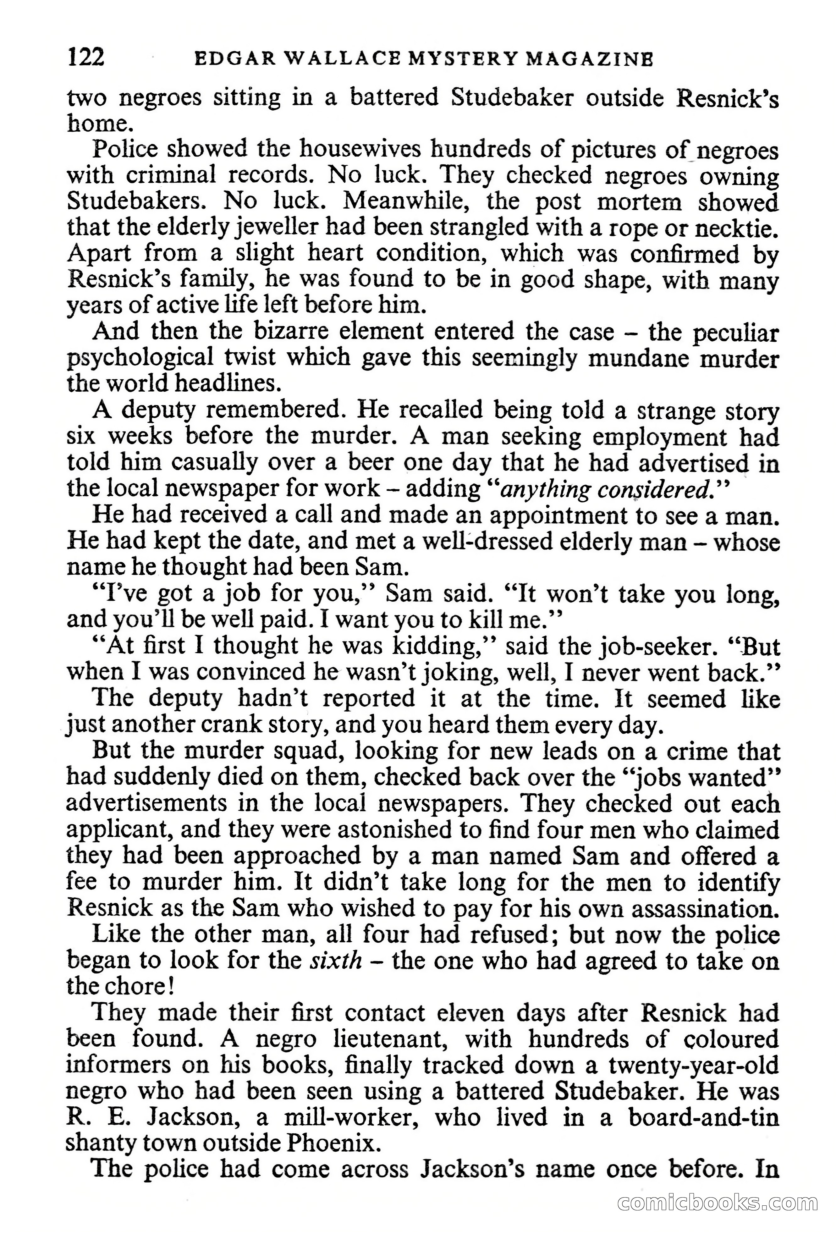 Edgar Wallace Mystery Magazine, Vol. 1, No. 1 — page 124 of 132