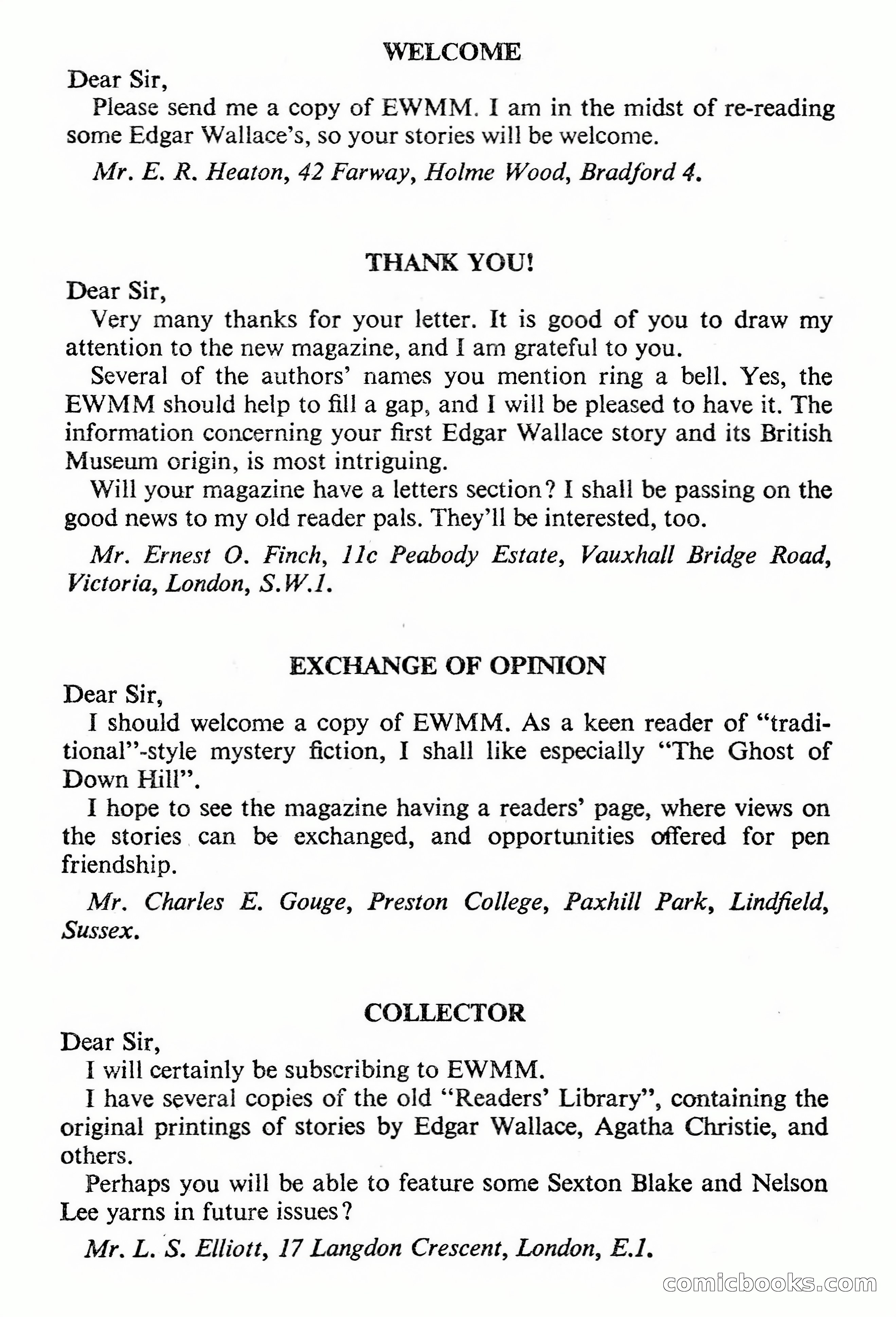 Edgar Wallace Mystery Magazine, Vol. 1, No. 1 — page 130 of 132