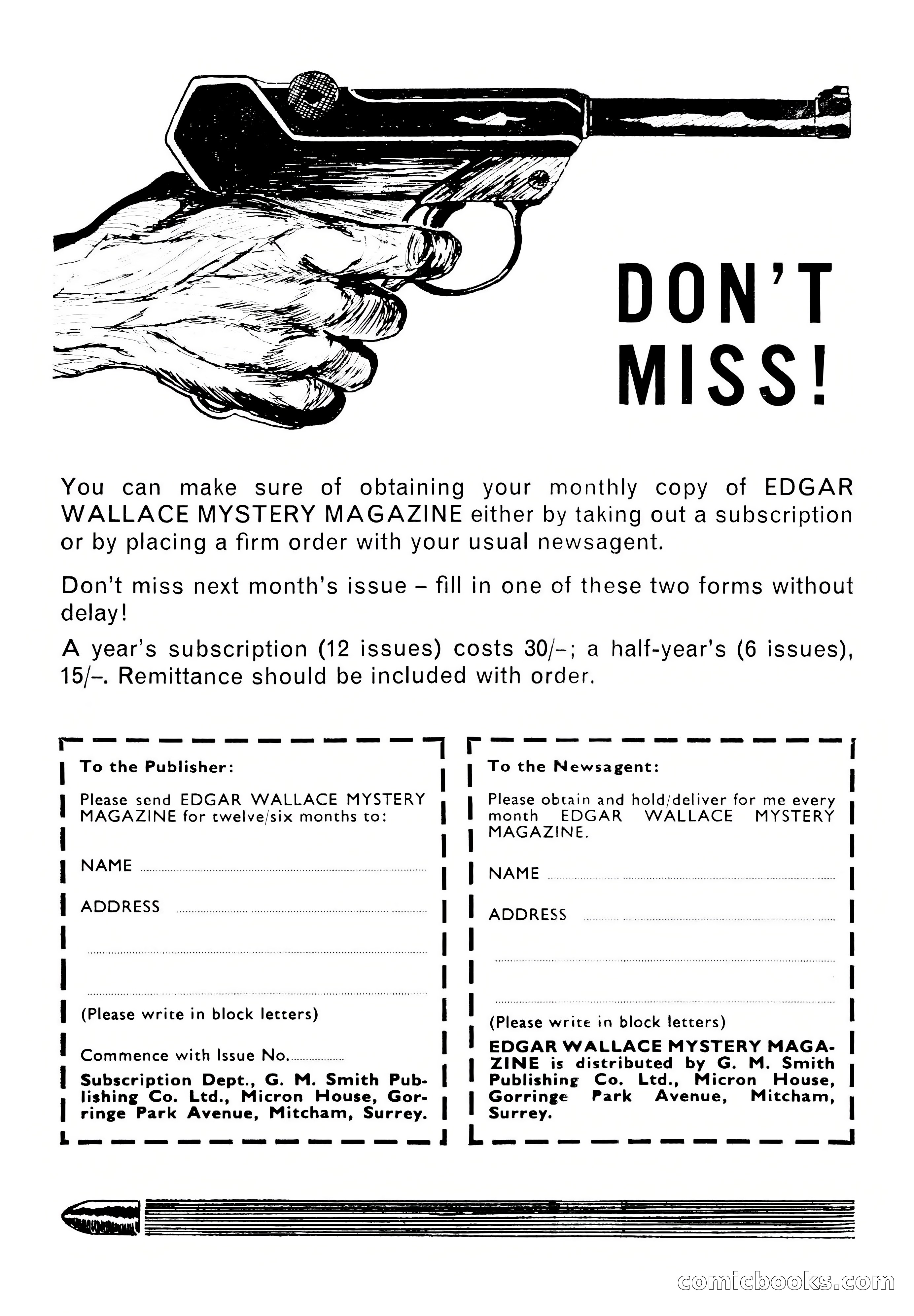 Edgar Wallace Mystery Magazine, Vol. 1, No. 1 — page 131 of 132