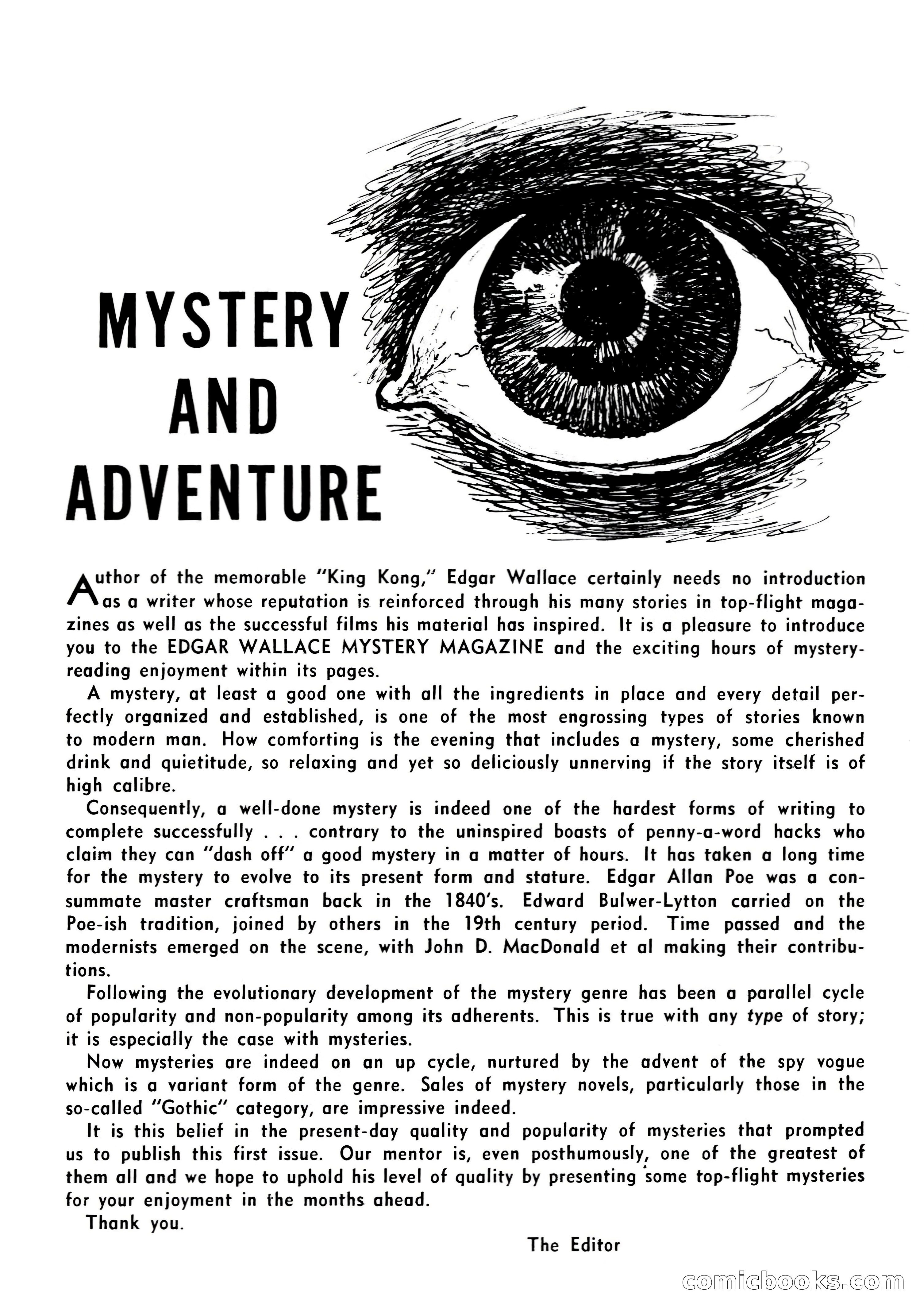 Edgar Wallace Mystery Magazine, March 1966 — page 2 of 164