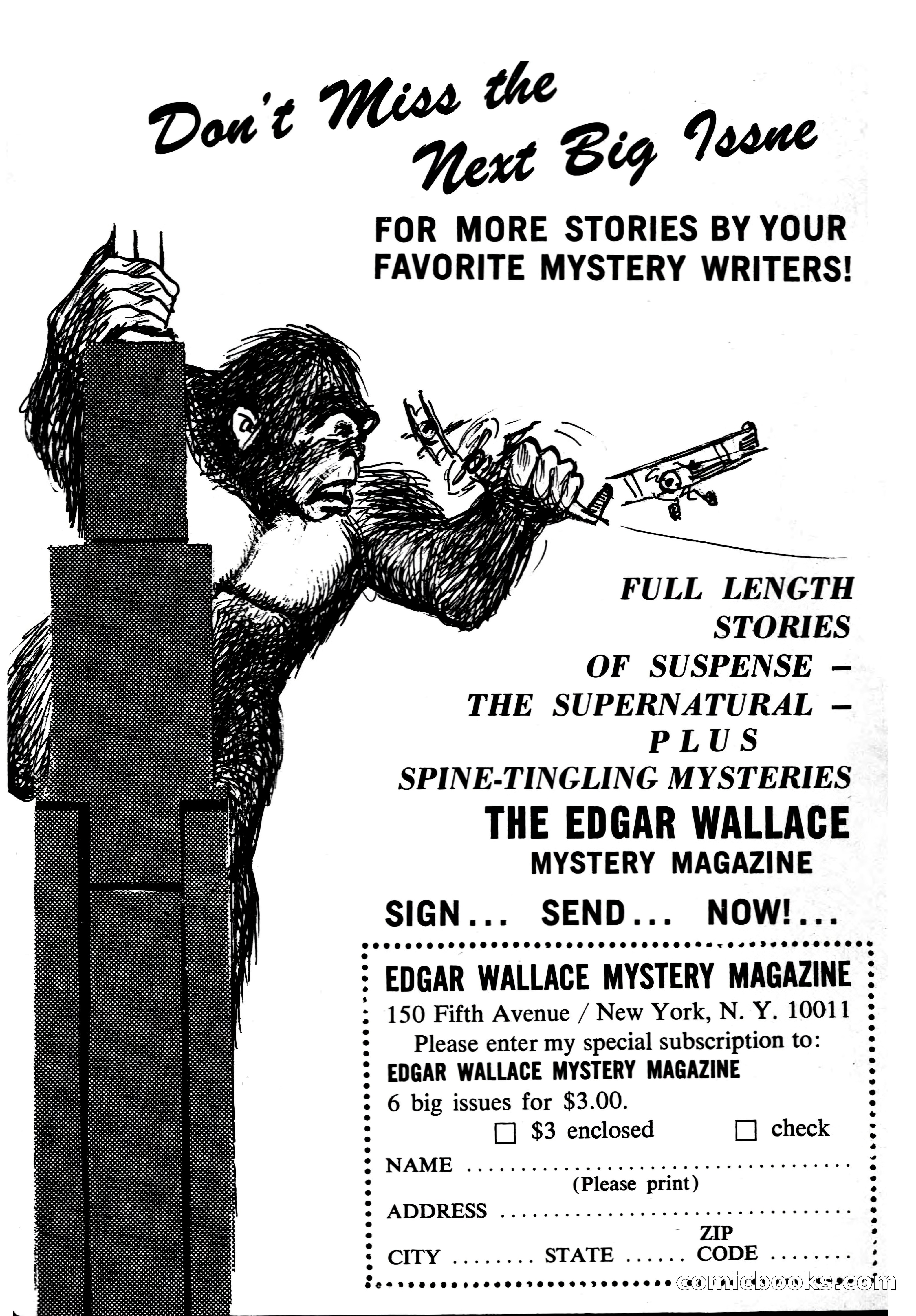 Edgar Wallace Mystery Magazine, March 1966 — page 4 of 164