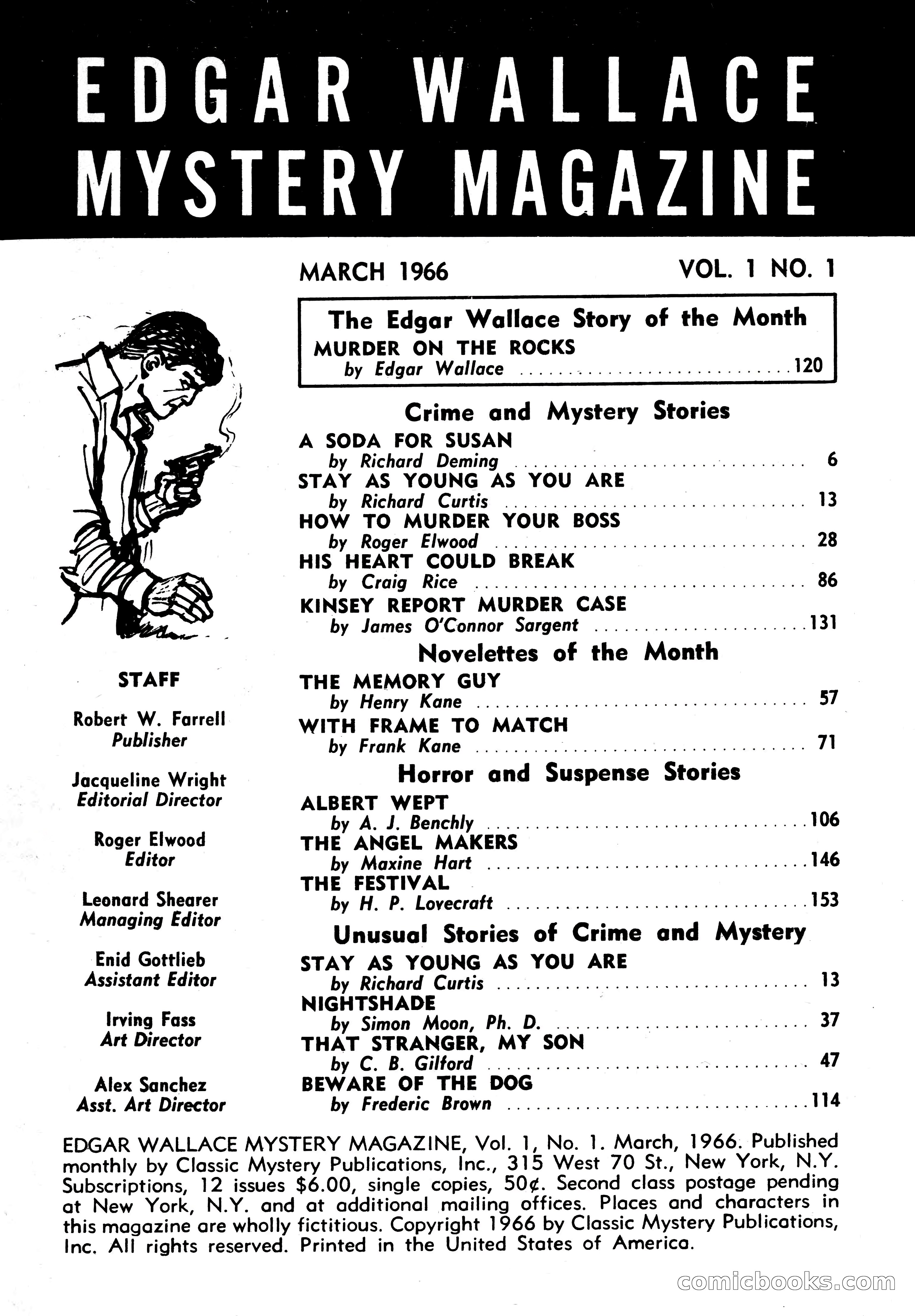 Edgar Wallace Mystery Magazine, March 1966 — page 5 of 164