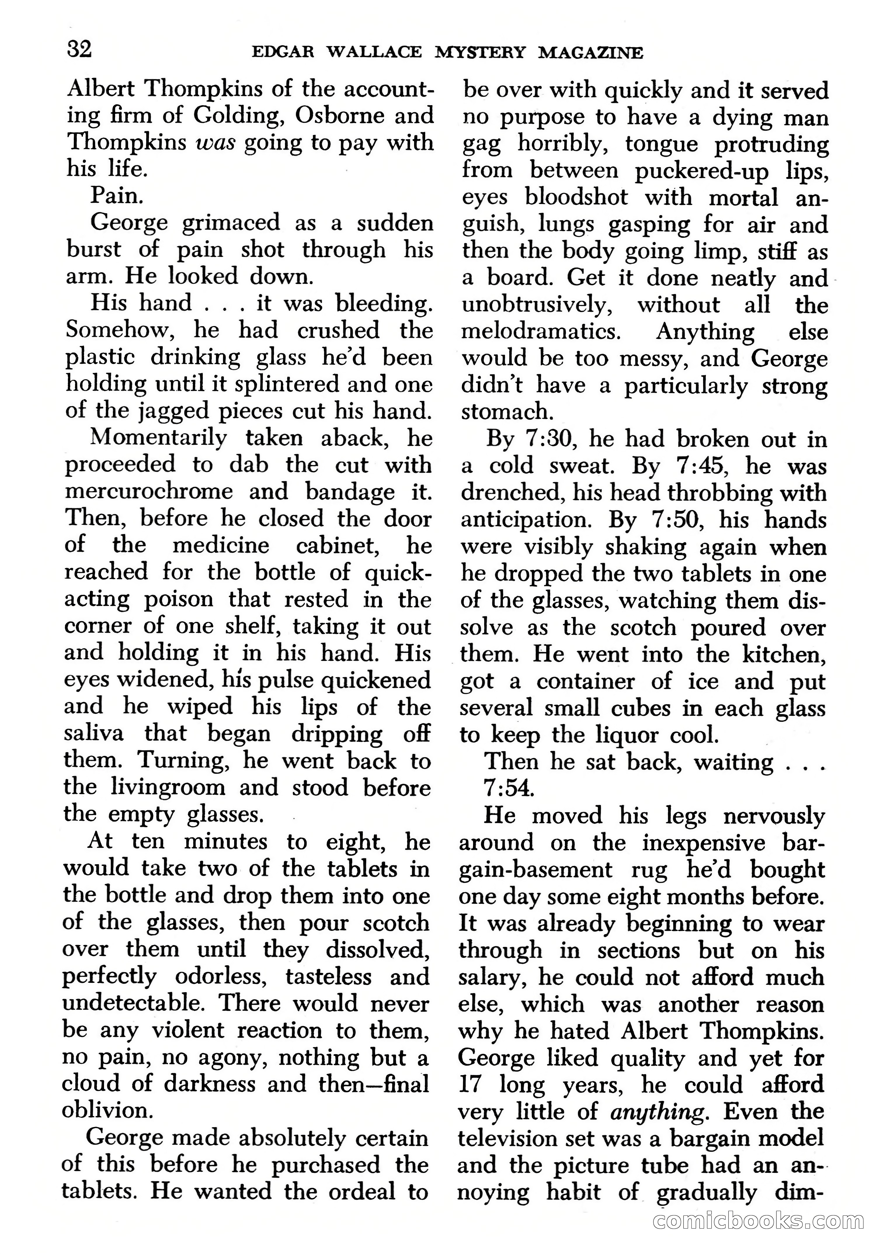Edgar Wallace Mystery Magazine, March 1966 — page 32 of 164
