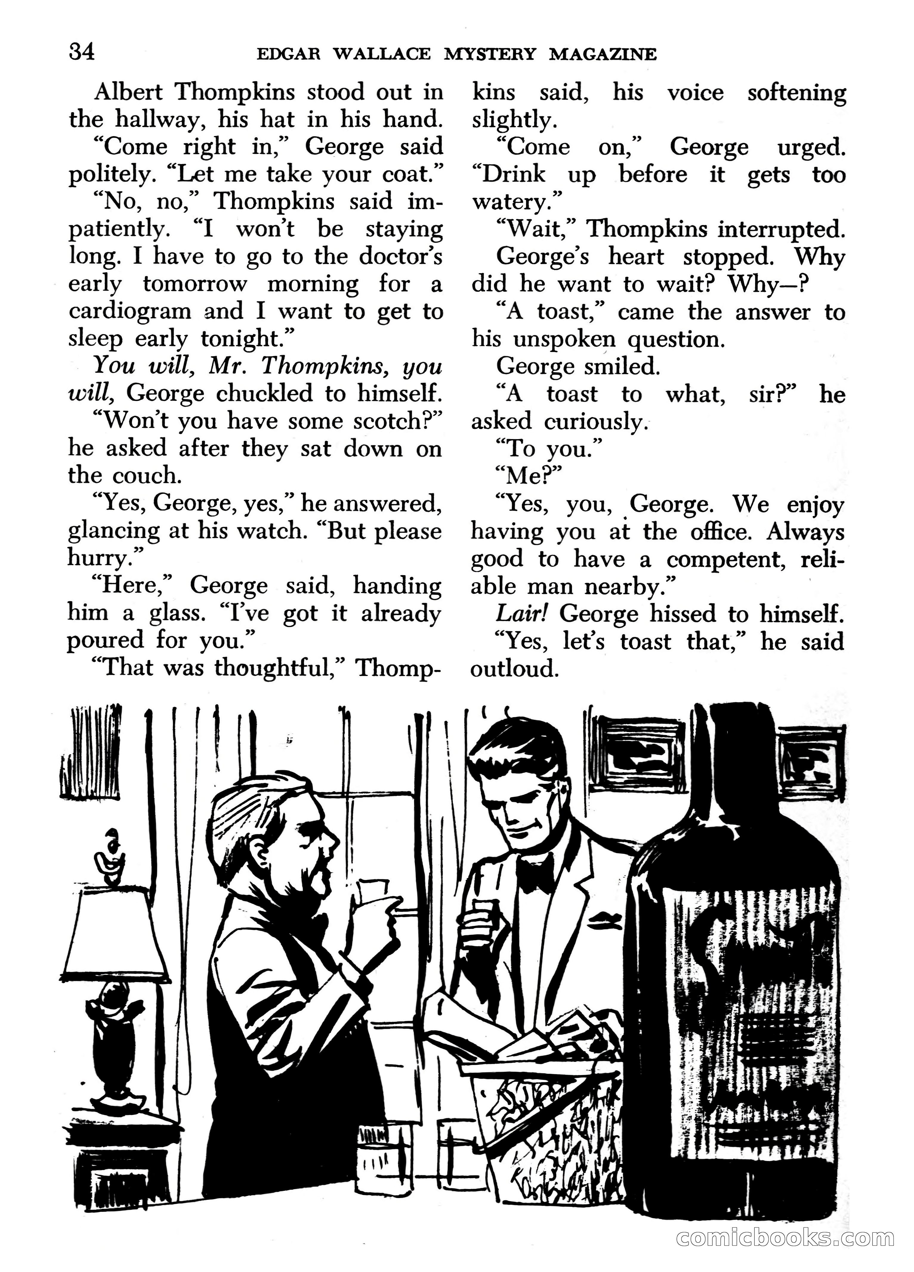 Edgar Wallace Mystery Magazine, March 1966 — page 34 of 164