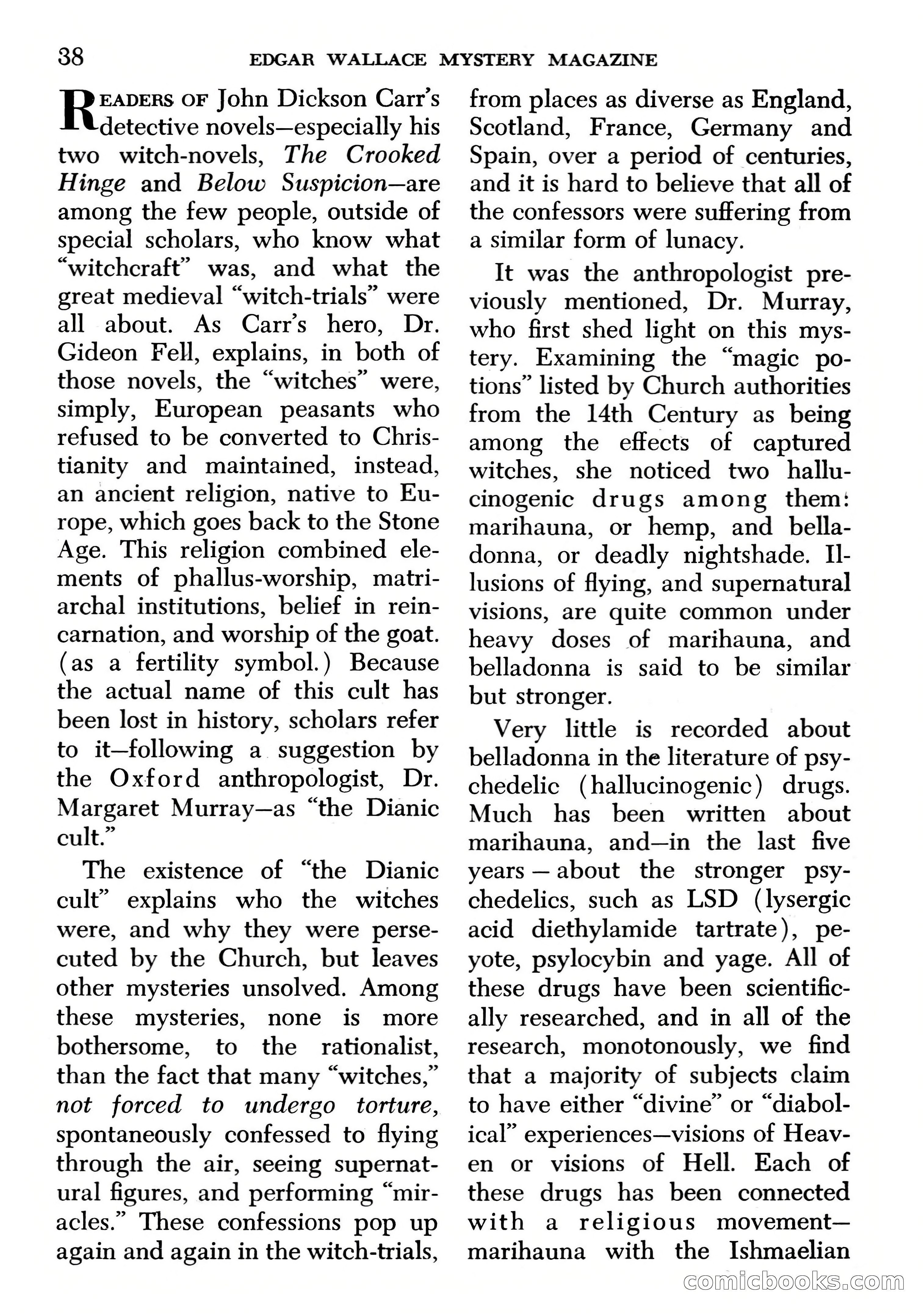 Edgar Wallace Mystery Magazine, March 1966 — page 38 of 164