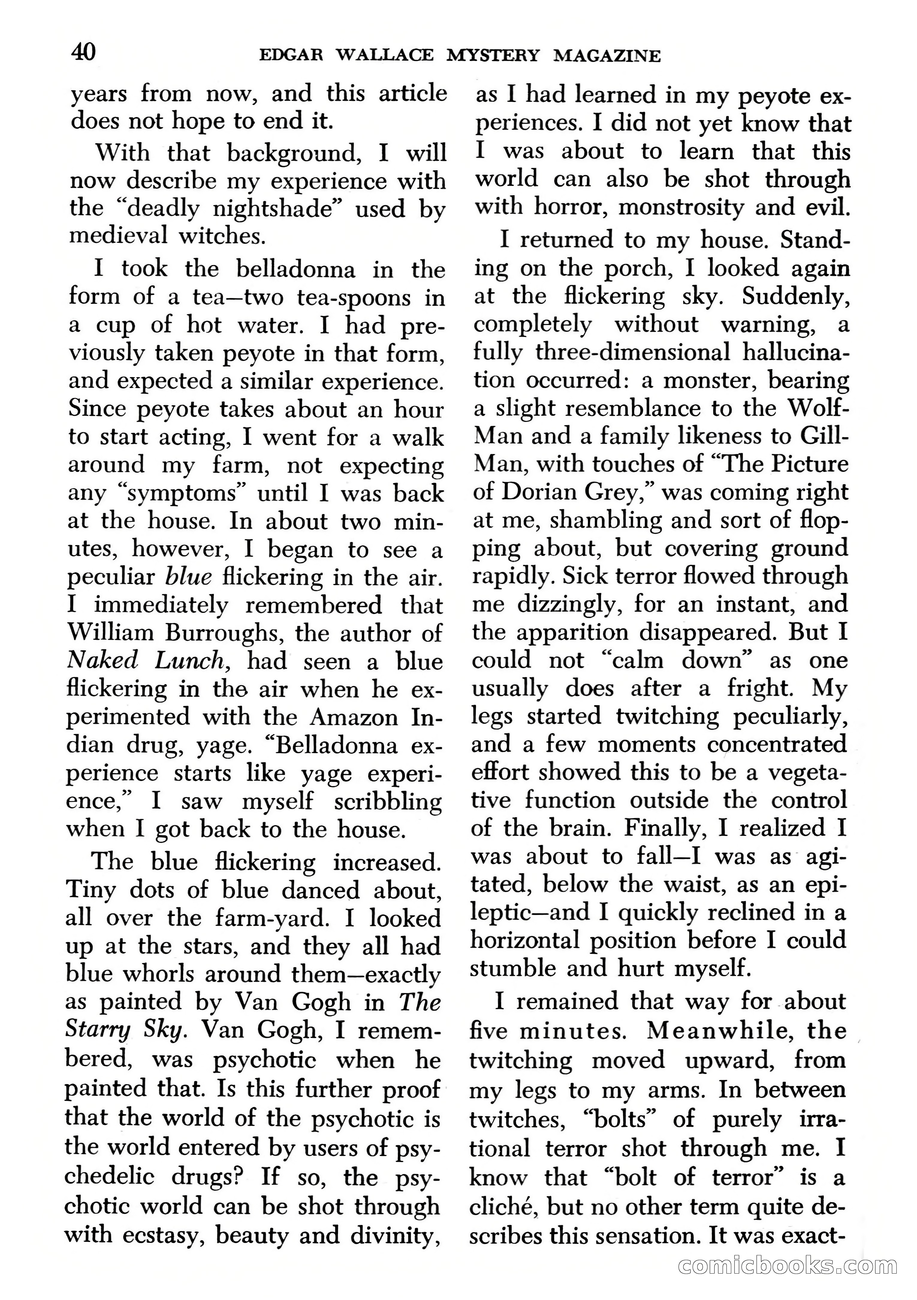 Edgar Wallace Mystery Magazine, March 1966 — page 40 of 164