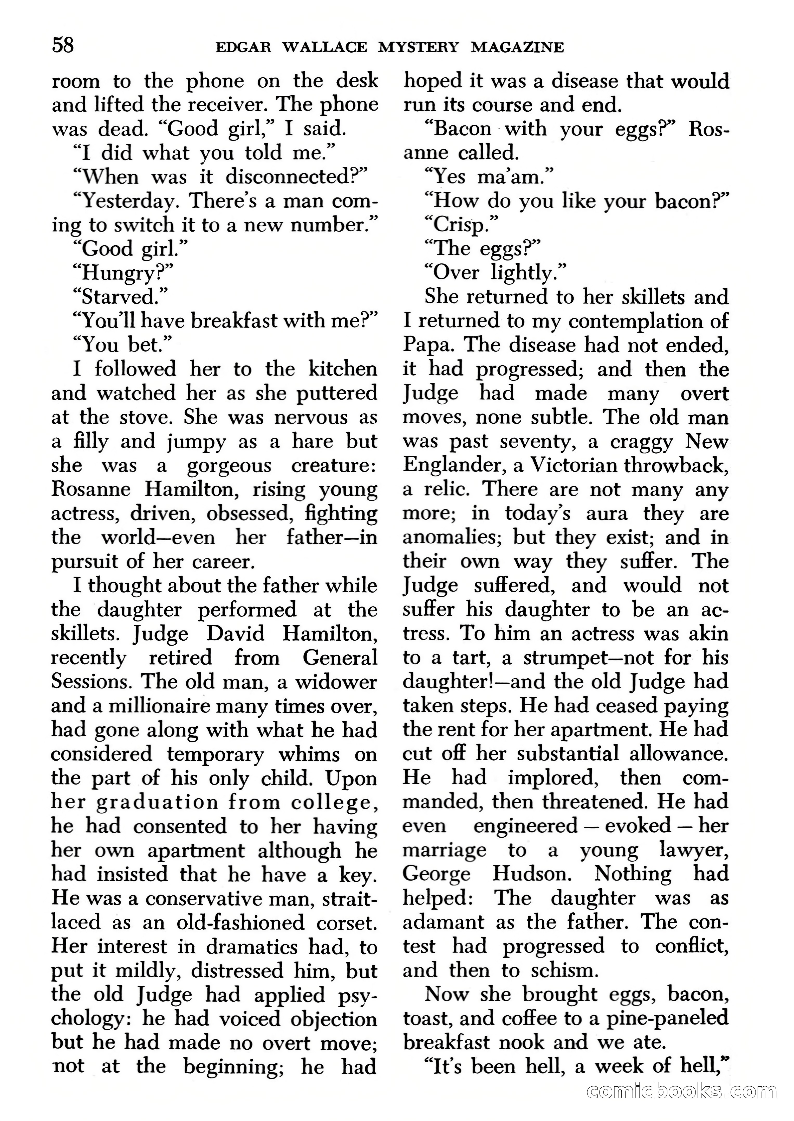 Edgar Wallace Mystery Magazine, March 1966 — page 58 of 164
