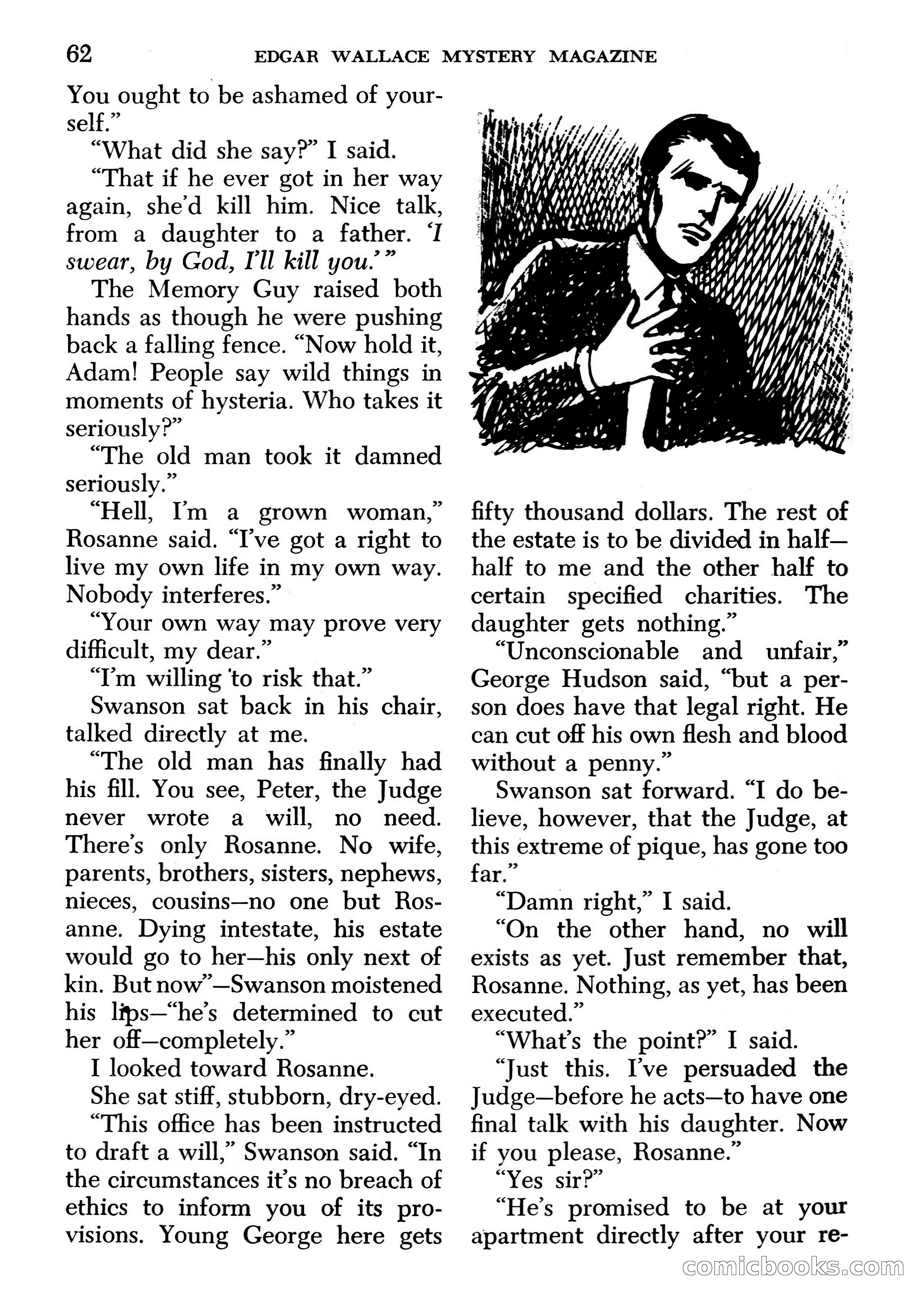 Edgar Wallace Mystery Magazine, March 1966 — page 62 of 164