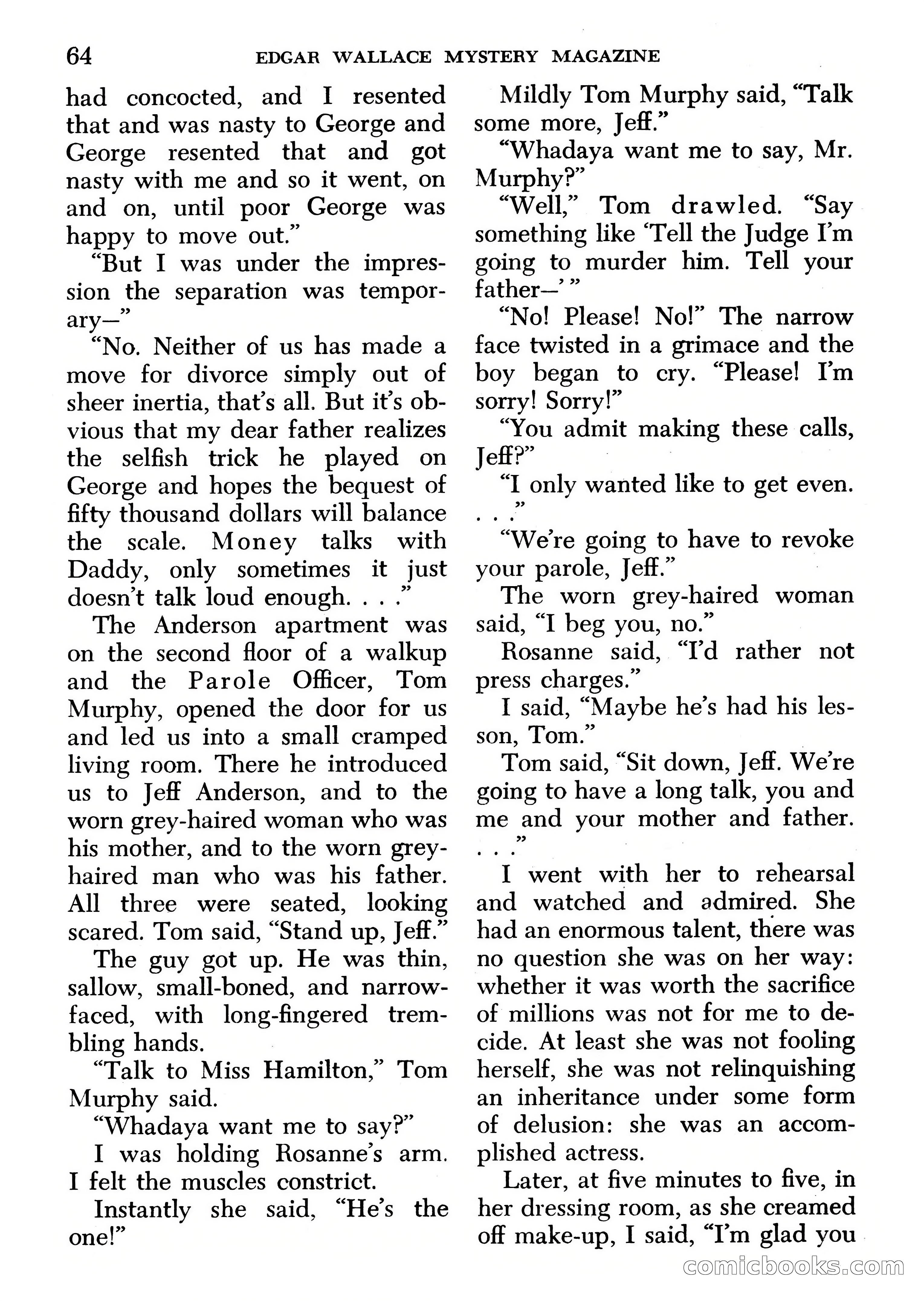 Edgar Wallace Mystery Magazine, March 1966 — page 64 of 164