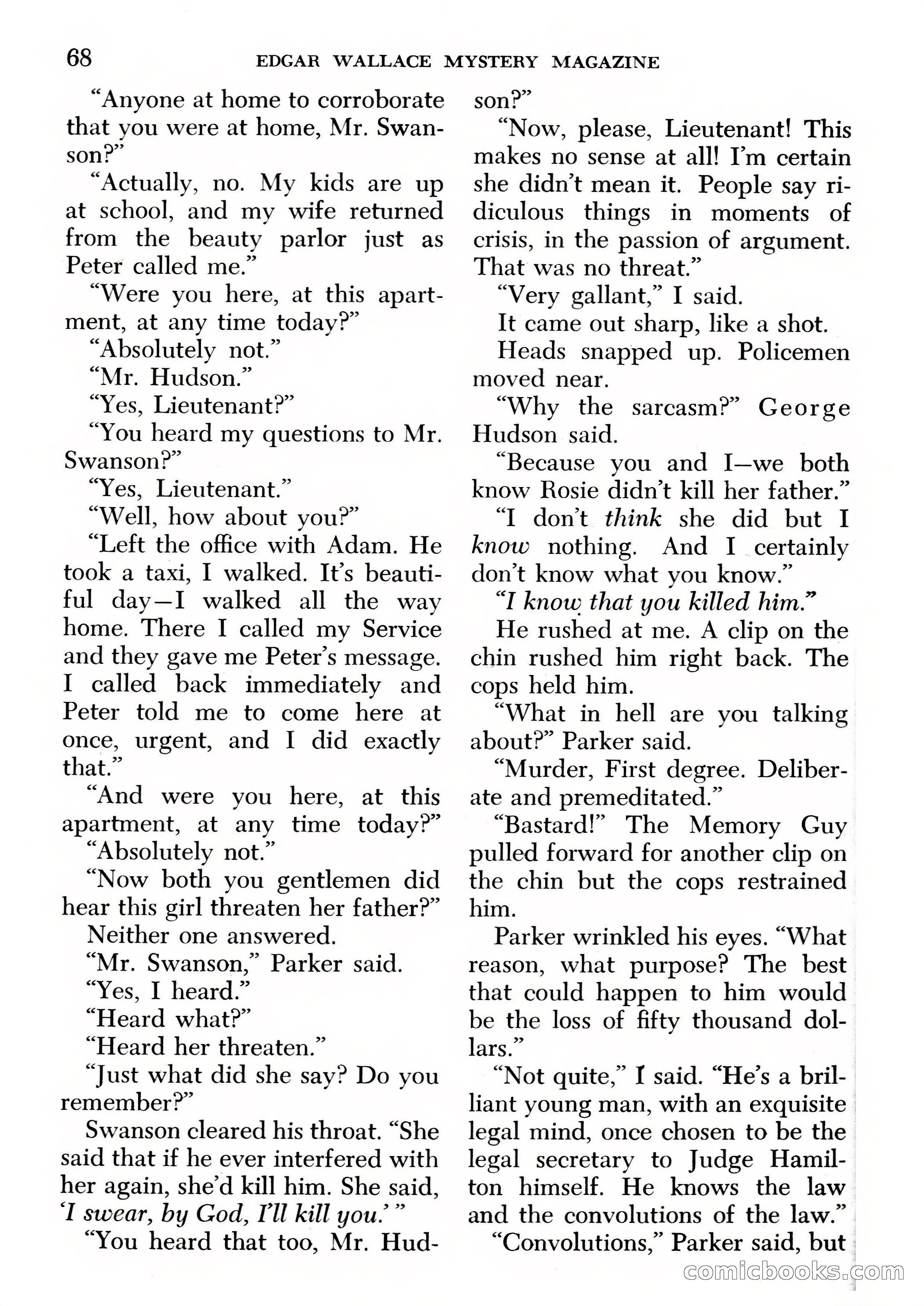 Edgar Wallace Mystery Magazine, March 1966 — page 68 of 164