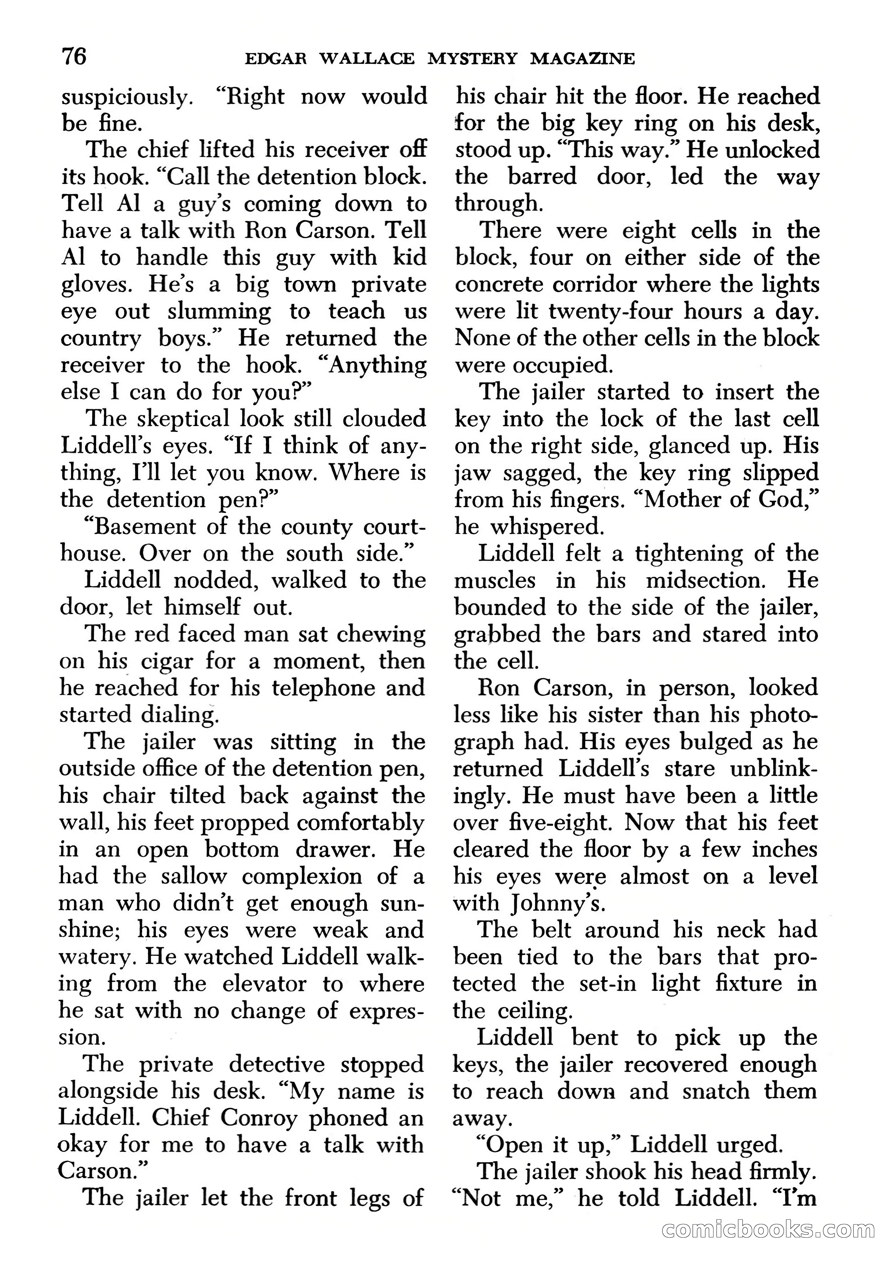 Edgar Wallace Mystery Magazine, March 1966 — page 76 of 164