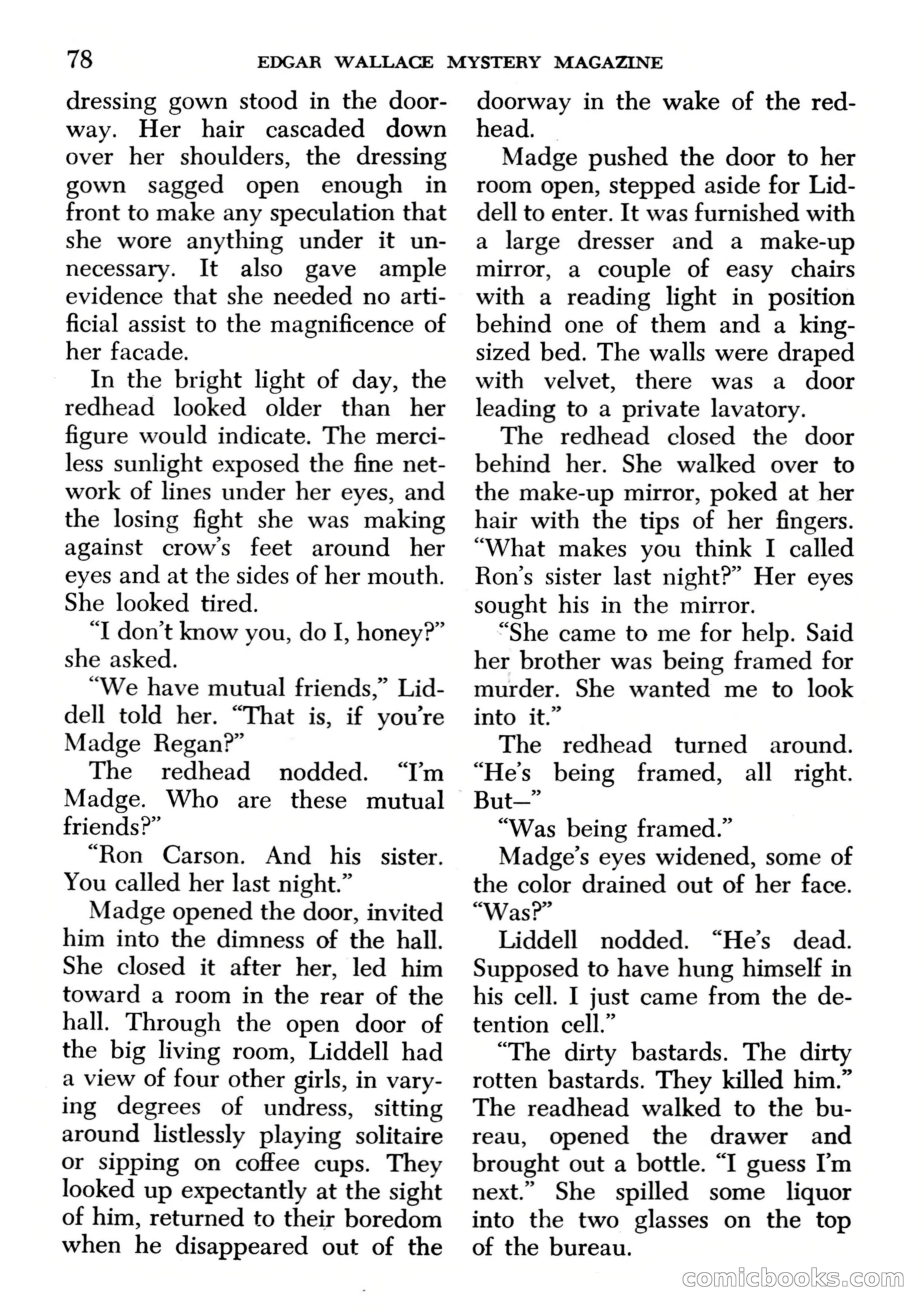 Edgar Wallace Mystery Magazine, March 1966 — page 78 of 164