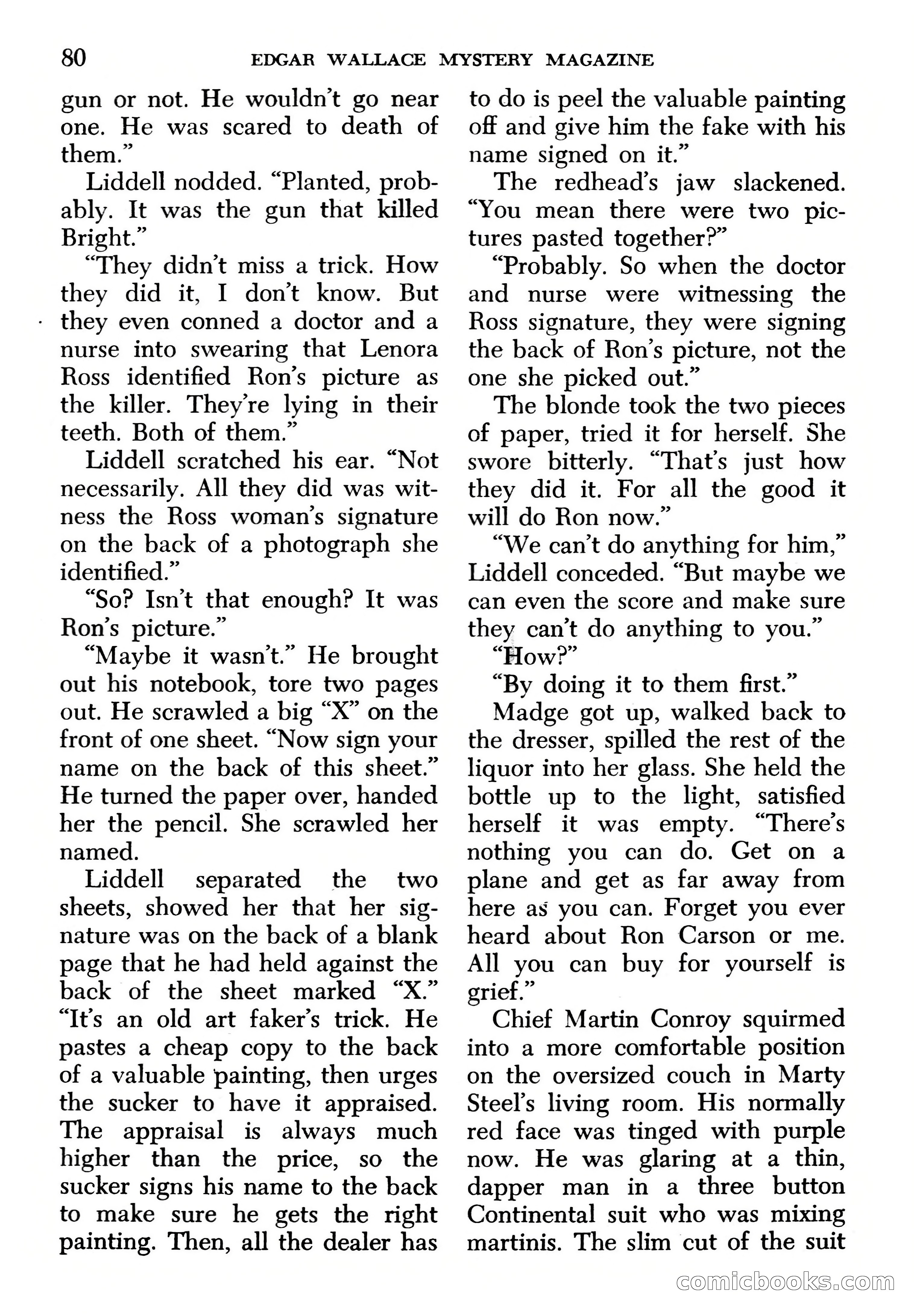 Edgar Wallace Mystery Magazine, March 1966 — page 80 of 164