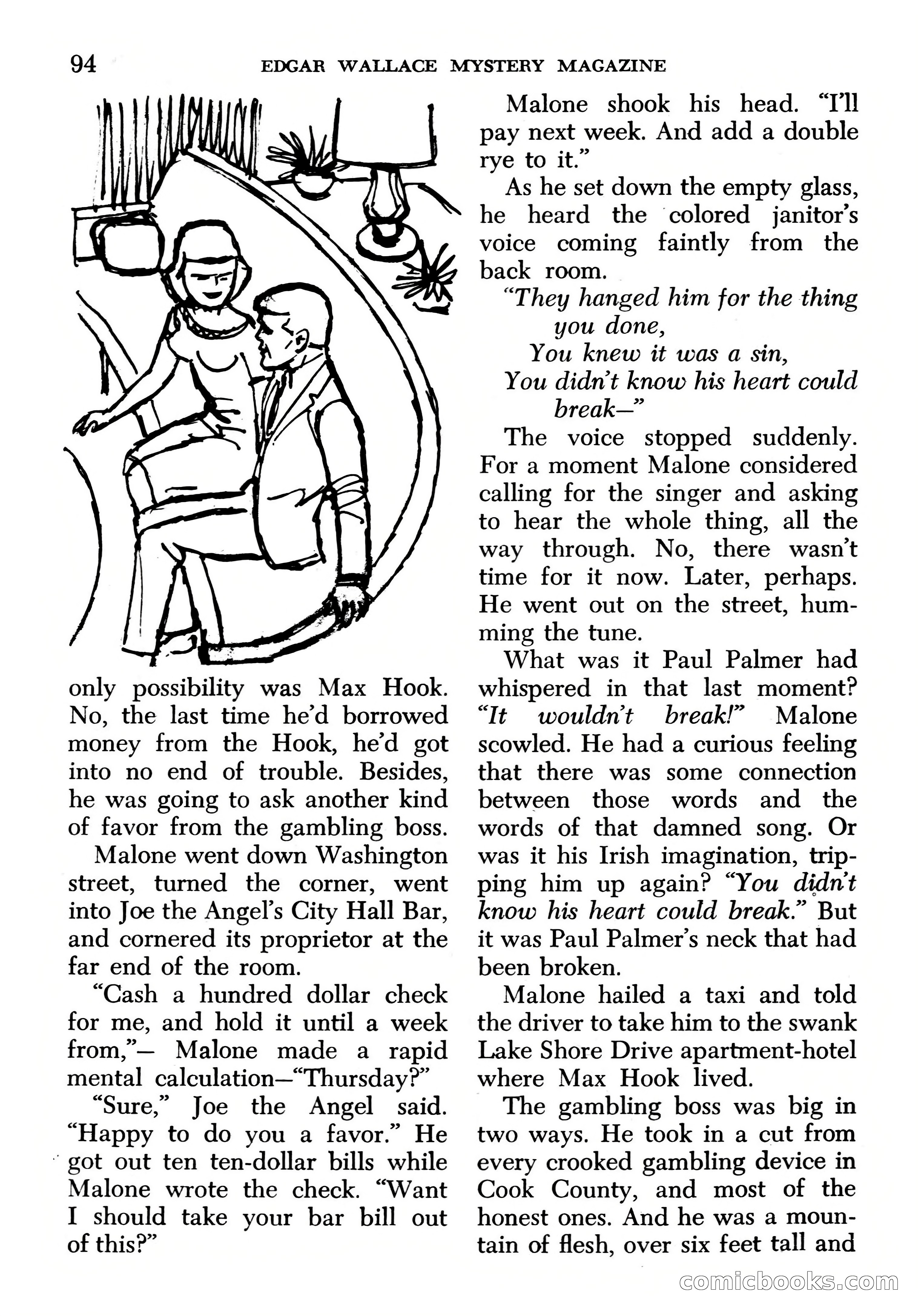 Edgar Wallace Mystery Magazine, March 1966 — page 94 of 164