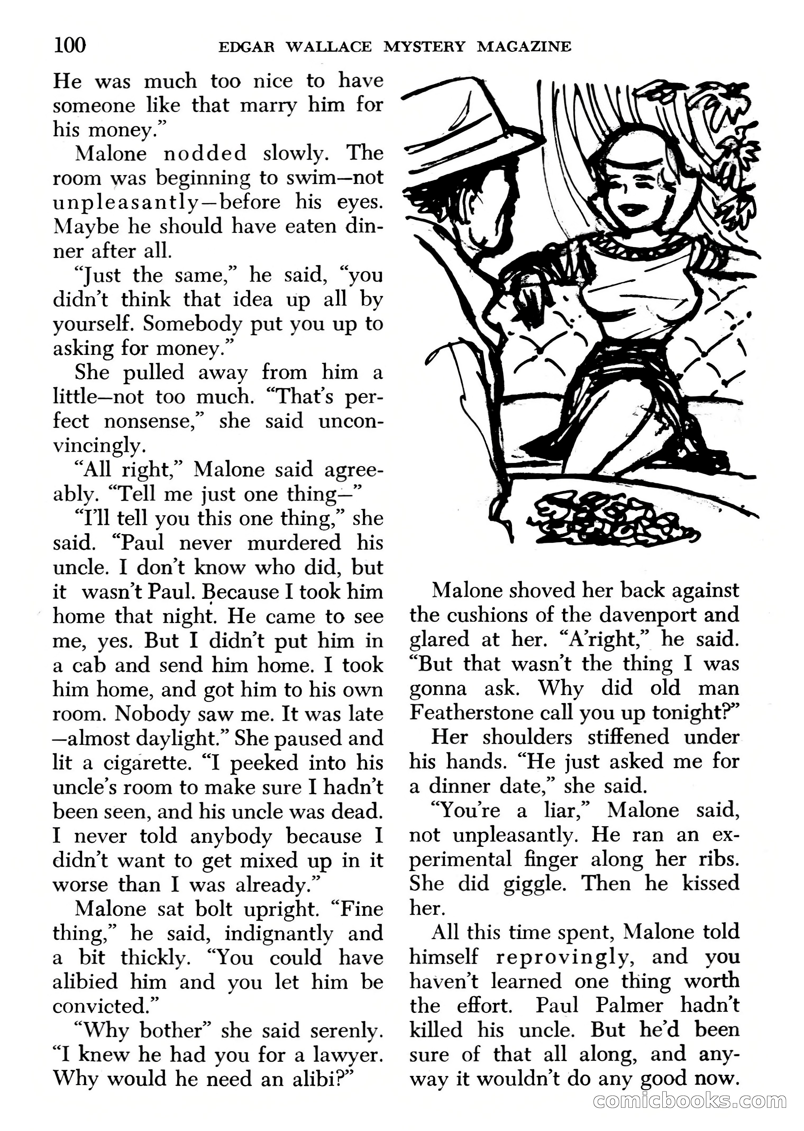 Edgar Wallace Mystery Magazine, March 1966 — page 100 of 164