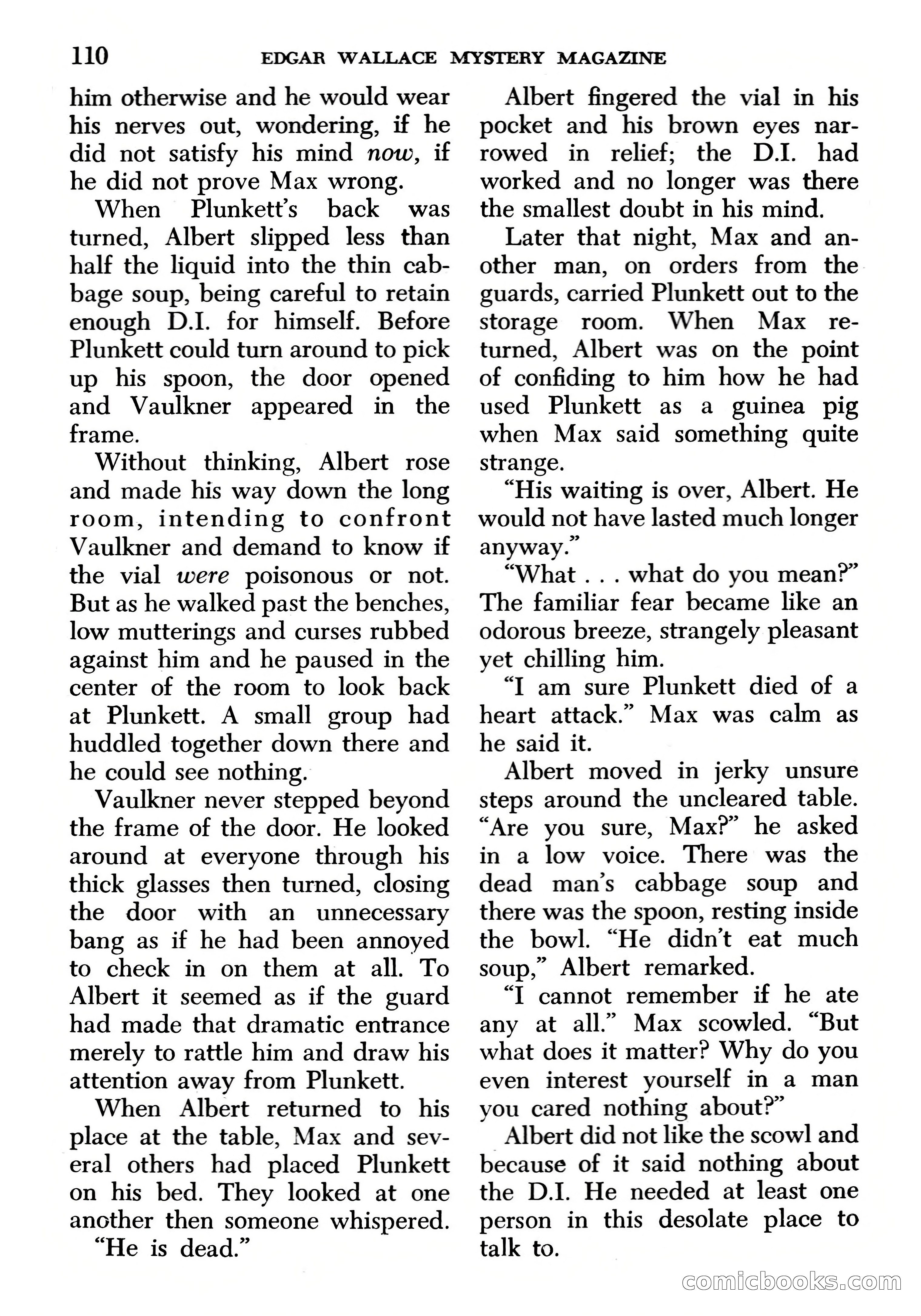 Edgar Wallace Mystery Magazine, March 1966 — page 110 of 164