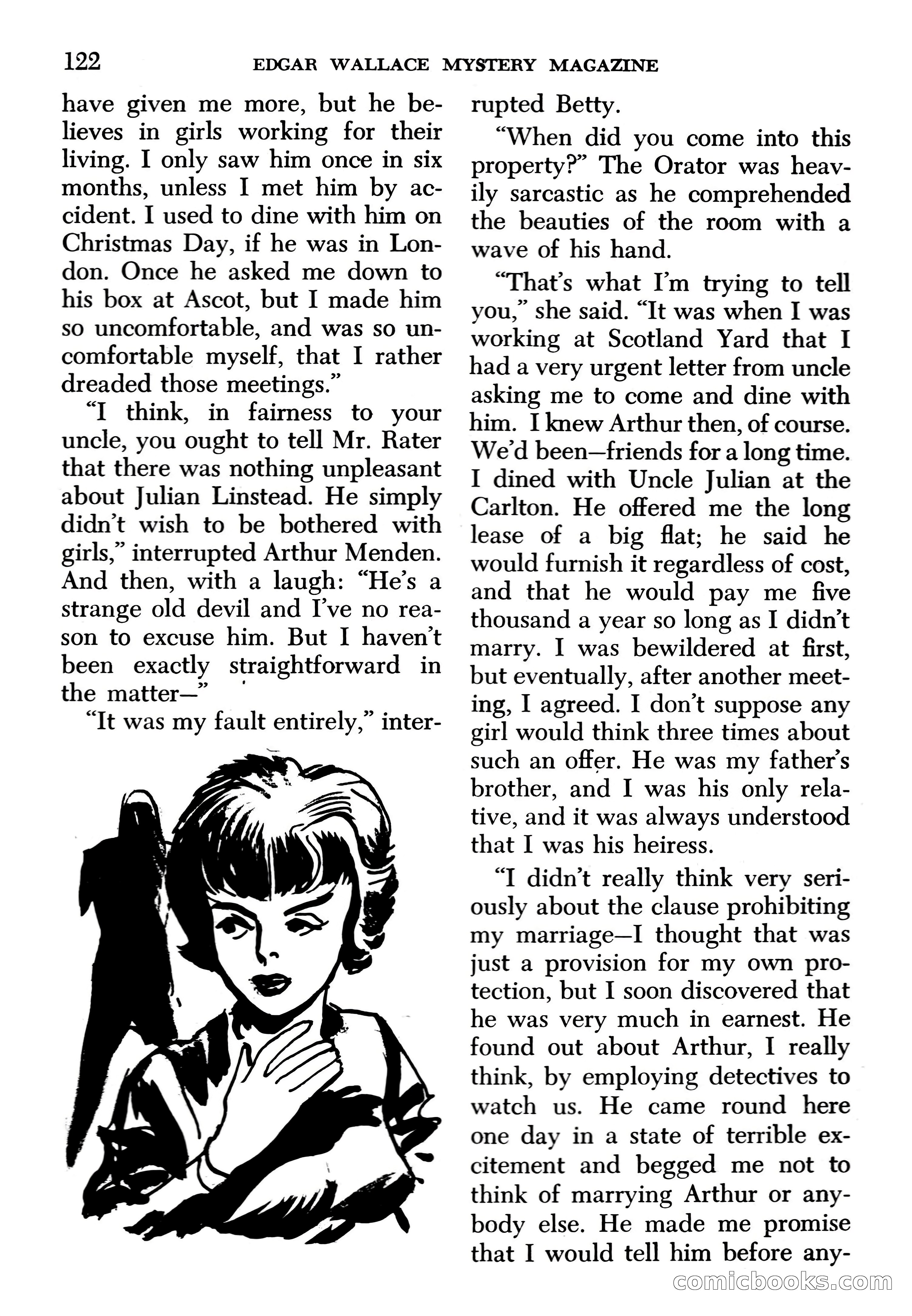 Edgar Wallace Mystery Magazine, March 1966 — page 122 of 164