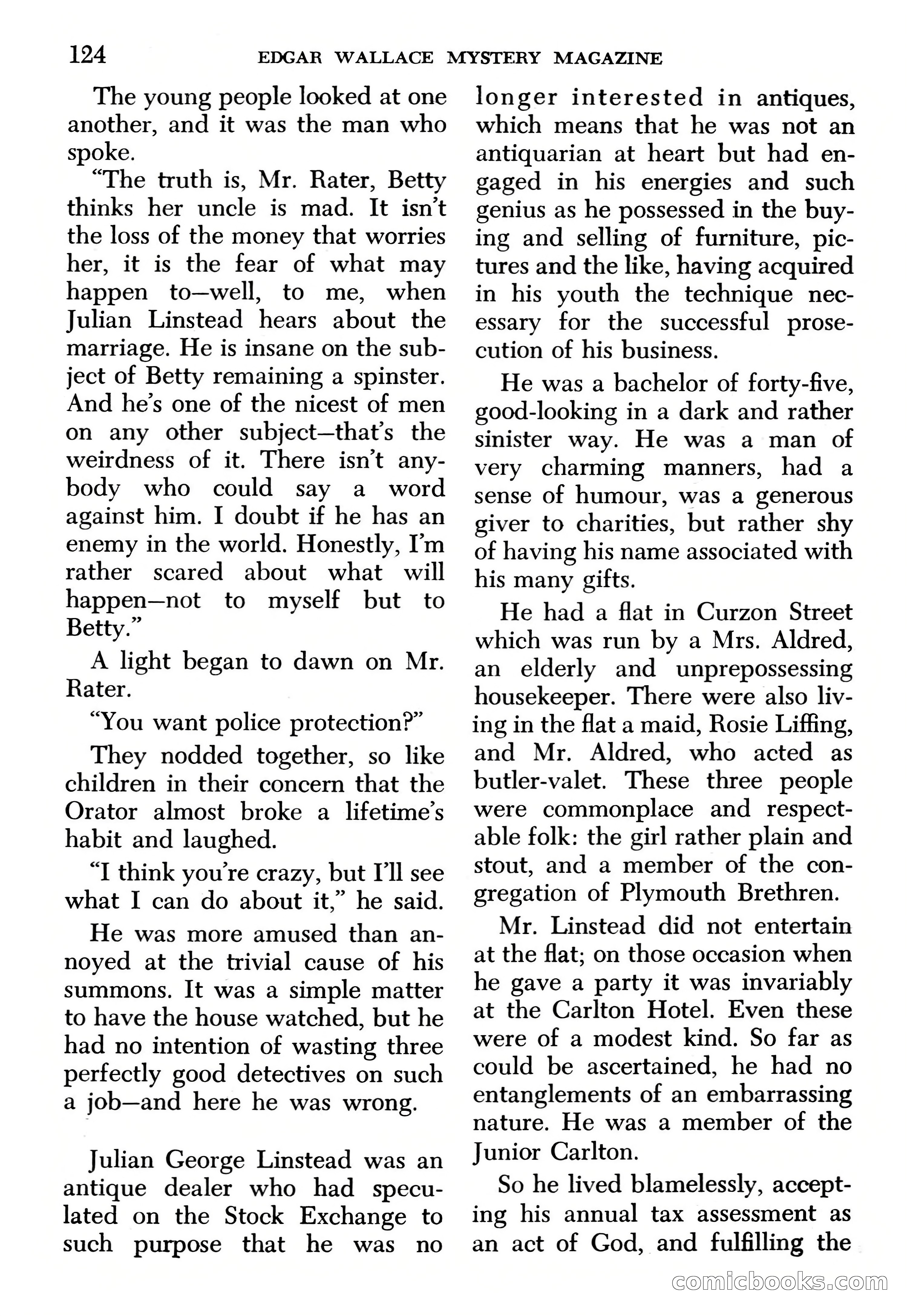 Edgar Wallace Mystery Magazine, March 1966 — page 124 of 164