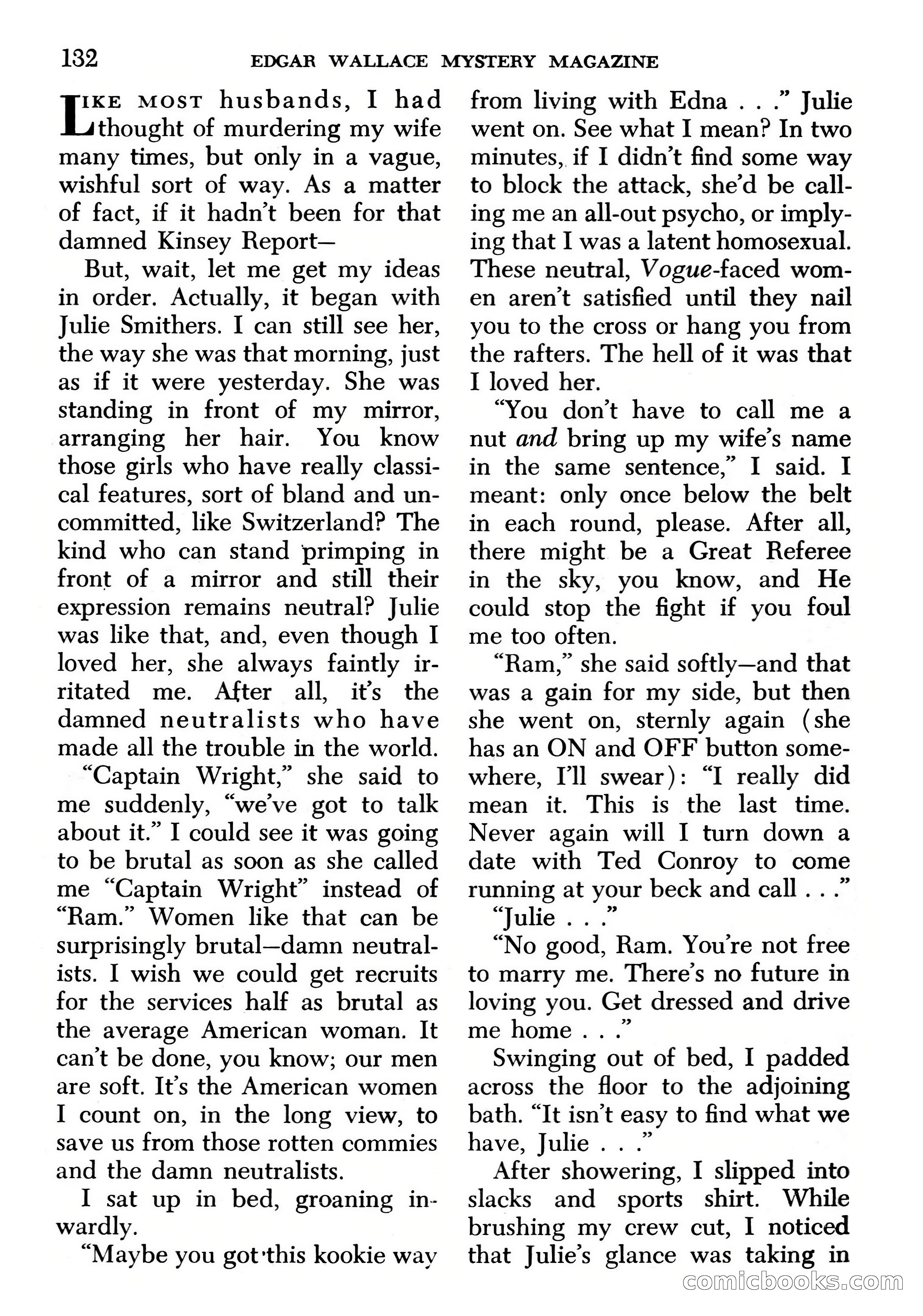 Edgar Wallace Mystery Magazine, March 1966 — page 132 of 164
