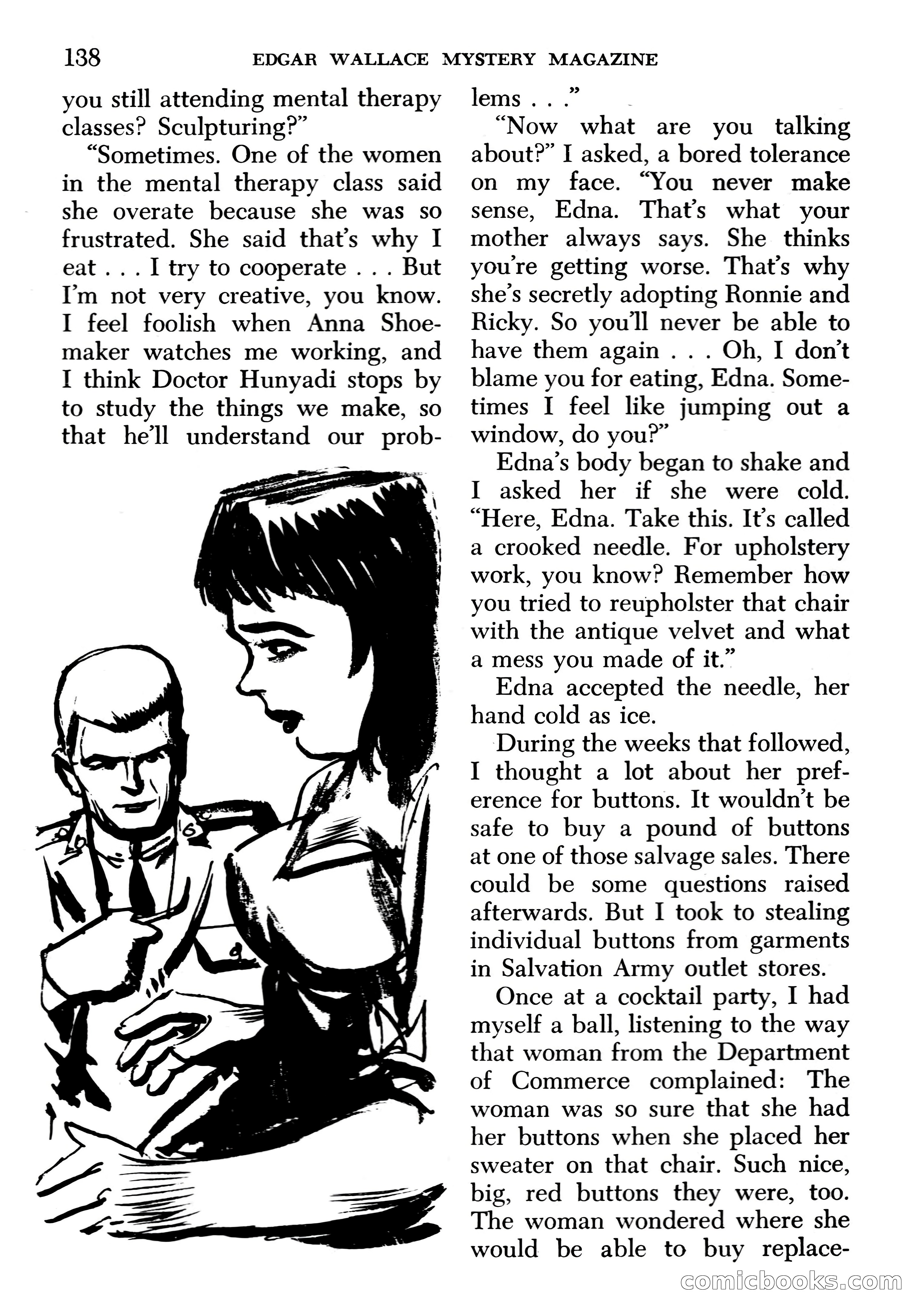 Edgar Wallace Mystery Magazine, March 1966 — page 138 of 164
