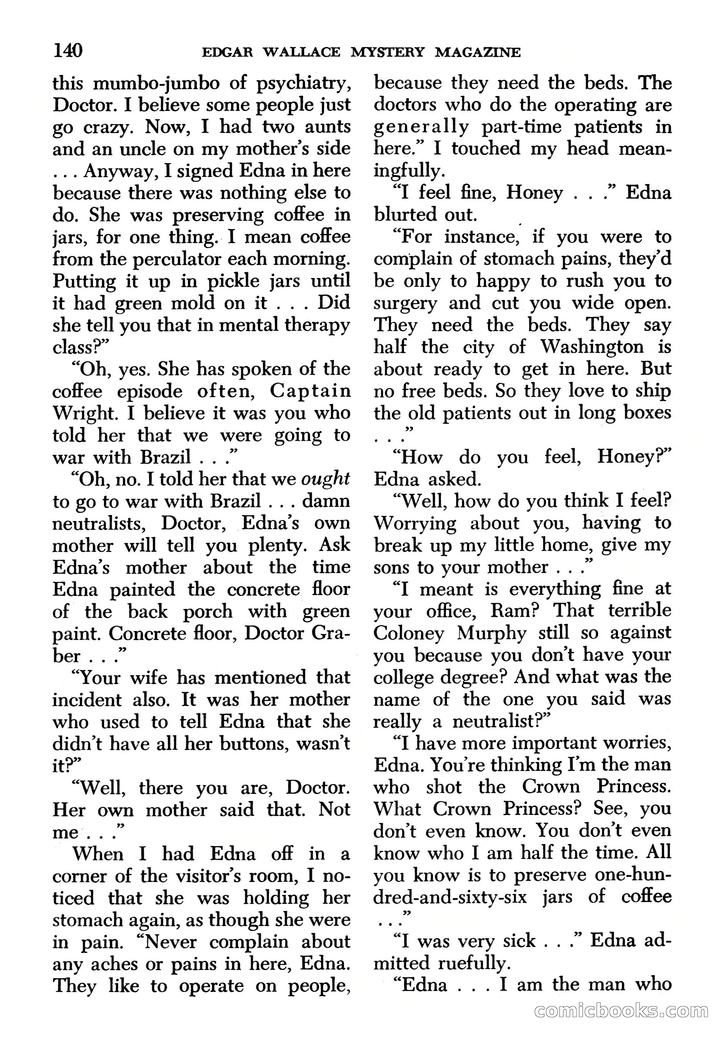 Edgar Wallace Mystery Magazine, March 1966 — page 140 of 164
