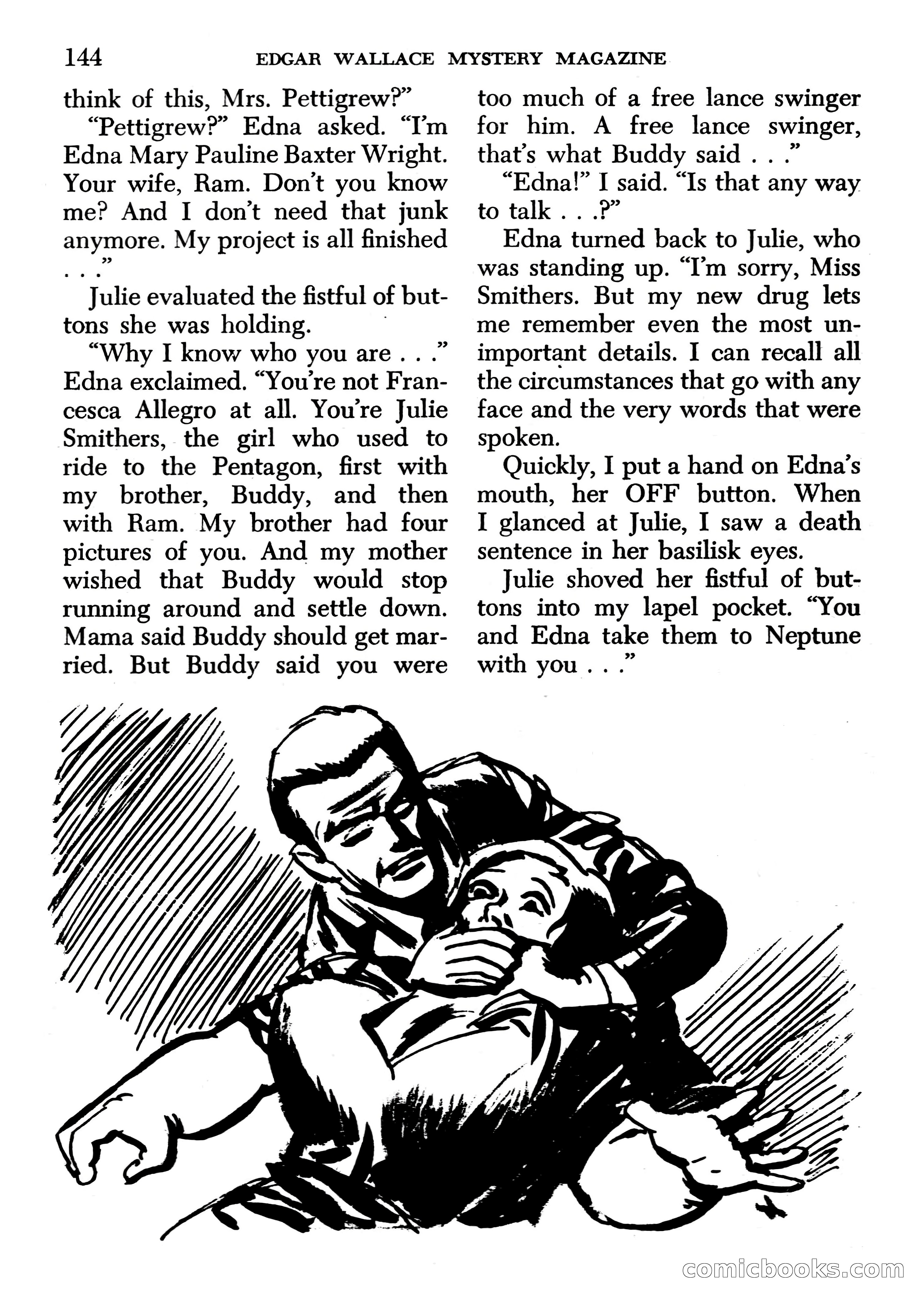 Edgar Wallace Mystery Magazine, March 1966 — page 144 of 164