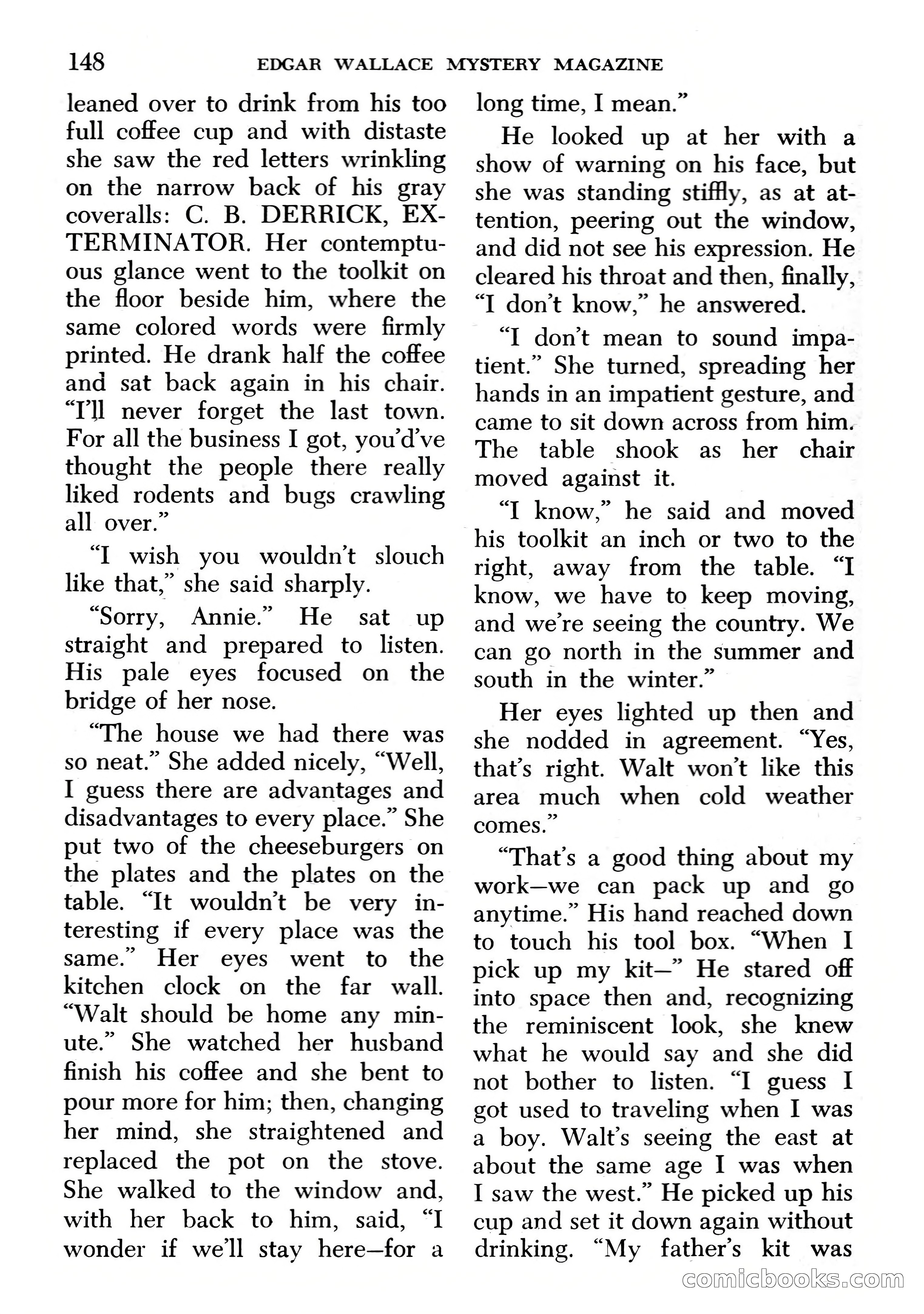 Edgar Wallace Mystery Magazine, March 1966 — page 148 of 164
