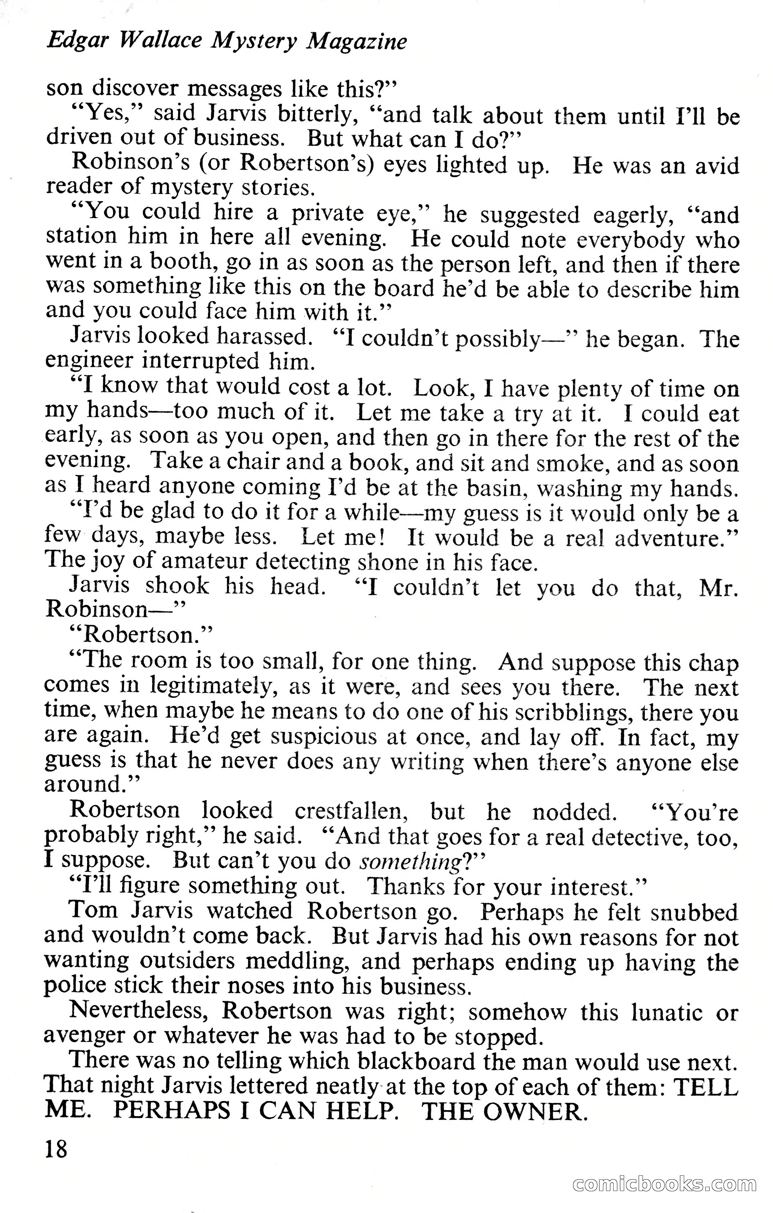 Edgar Wallace Mystery Magazine, Vol. 4, No. 30 — page 20 of 134