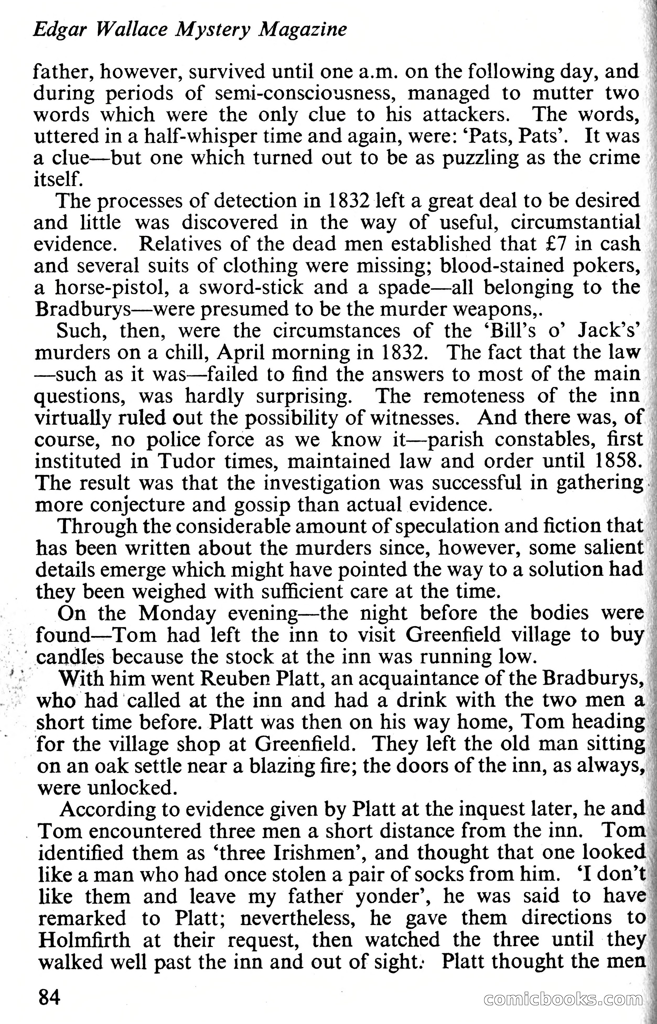 Edgar Wallace Mystery Magazine, Vol. 4, No. 30 — page 86 of 134