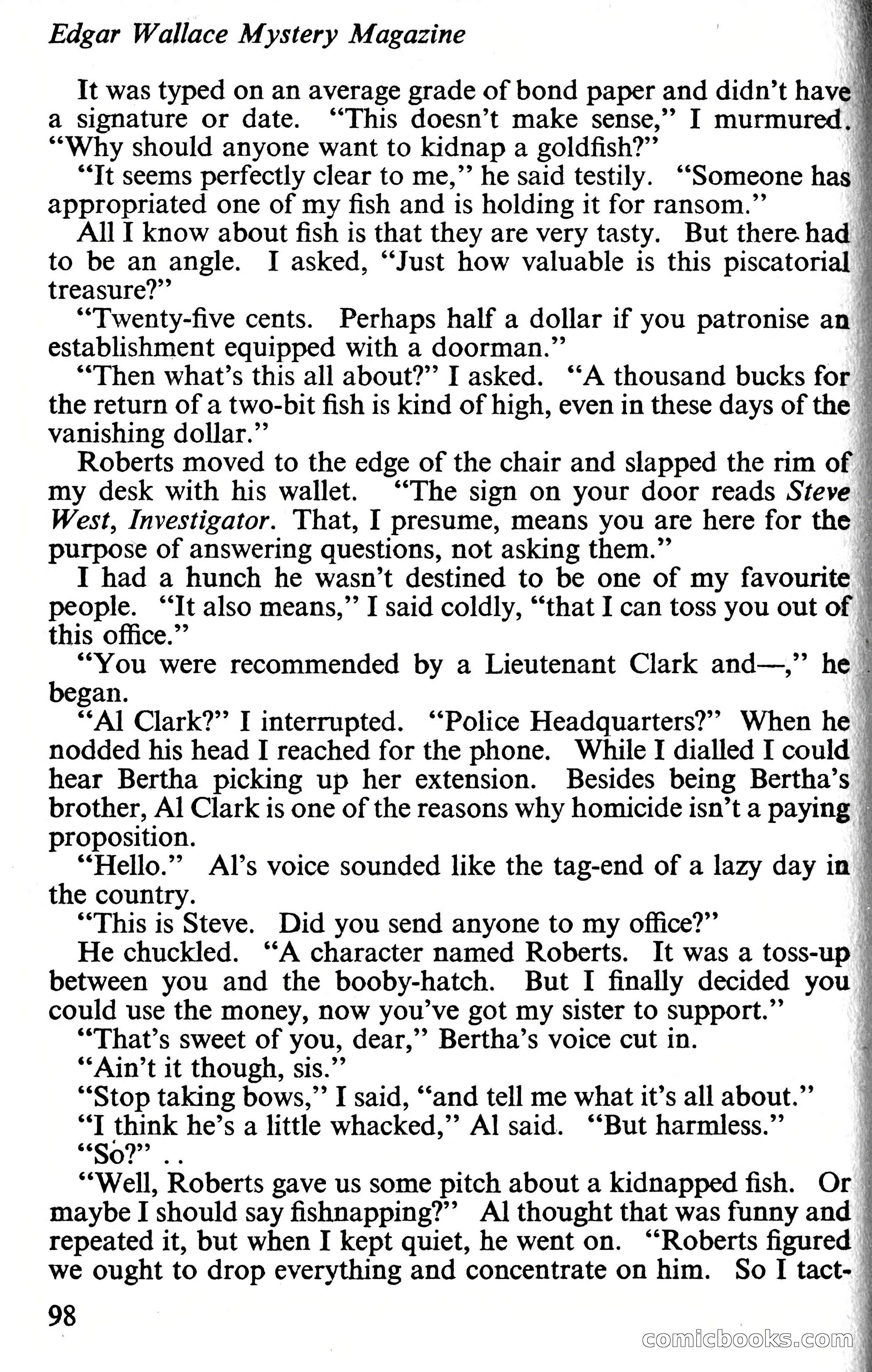 Edgar Wallace Mystery Magazine, Vol. 4, No. 30 — page 100 of 134