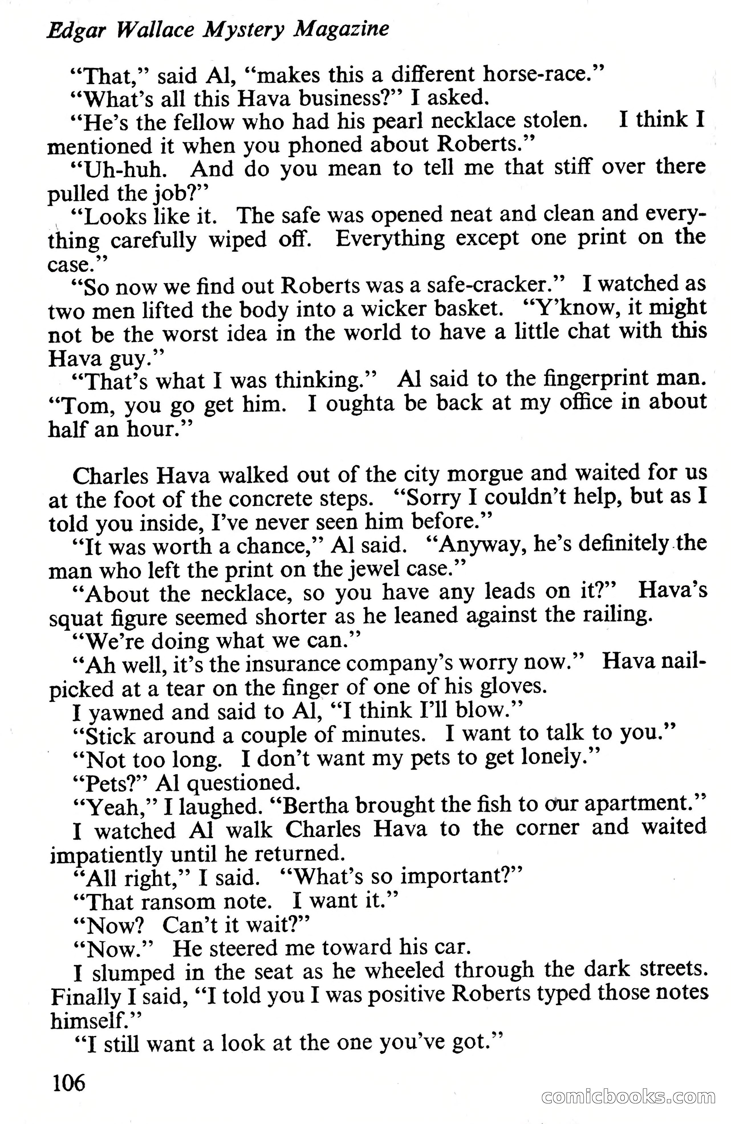 Edgar Wallace Mystery Magazine, Vol. 4, No. 30 — page 108 of 134