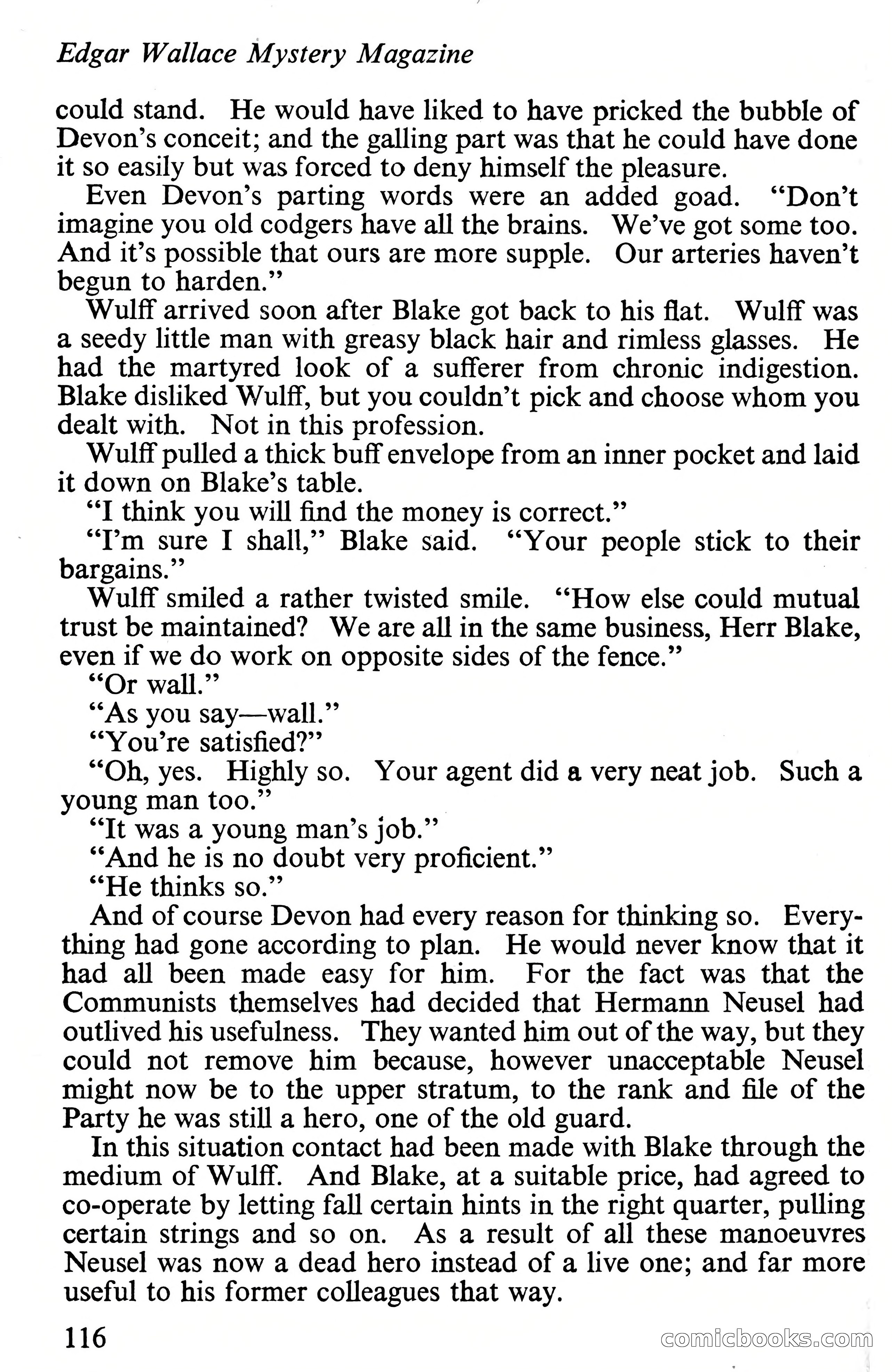 Edgar Wallace Mystery Magazine, Vol. 4, No. 30 — page 118 of 134