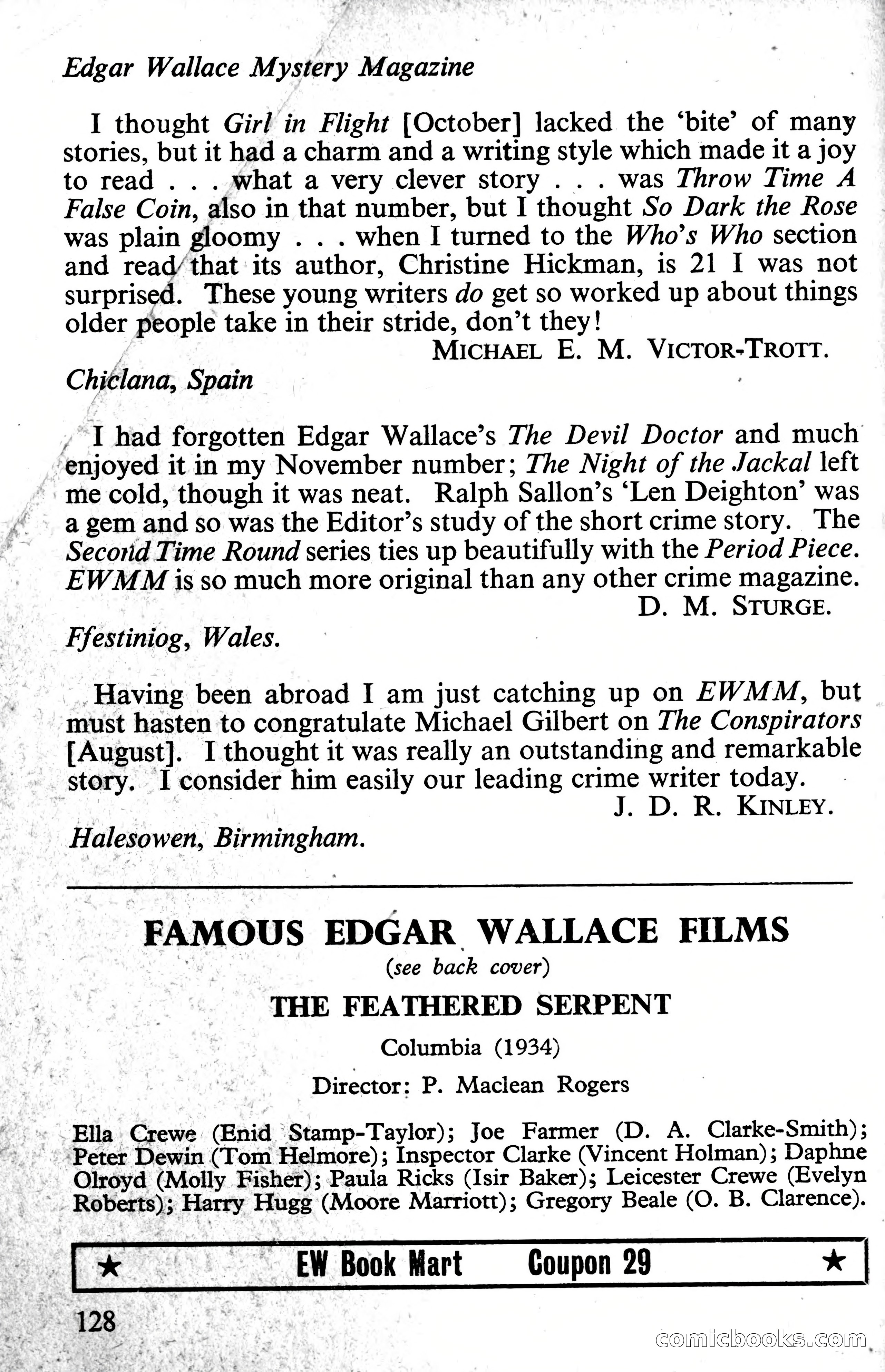 Edgar Wallace Mystery Magazine, Vol. 4, No. 30 — page 130 of 134