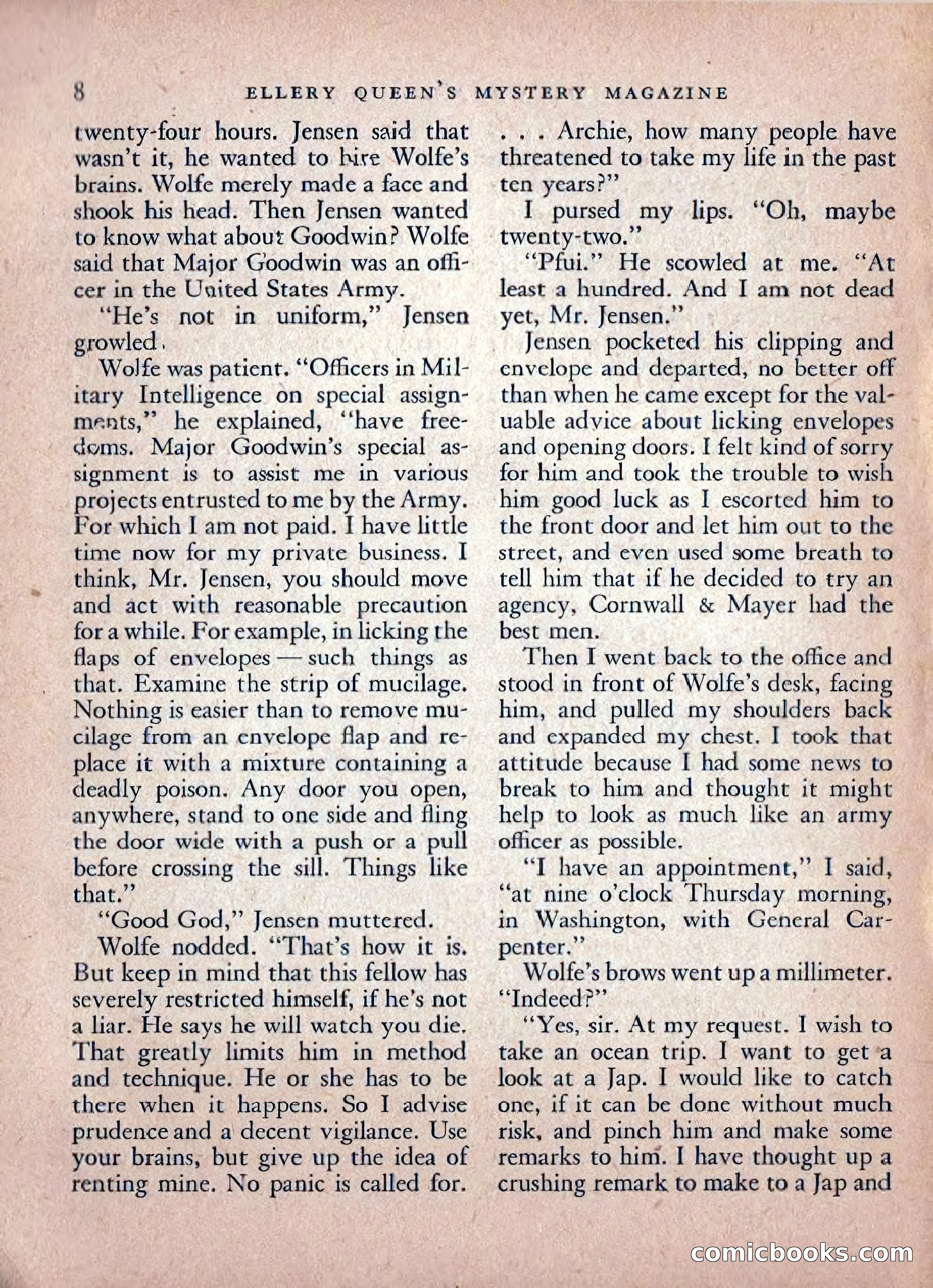 Ellery Queen's Mystery Magazine, February 1948 — page 10 of 148