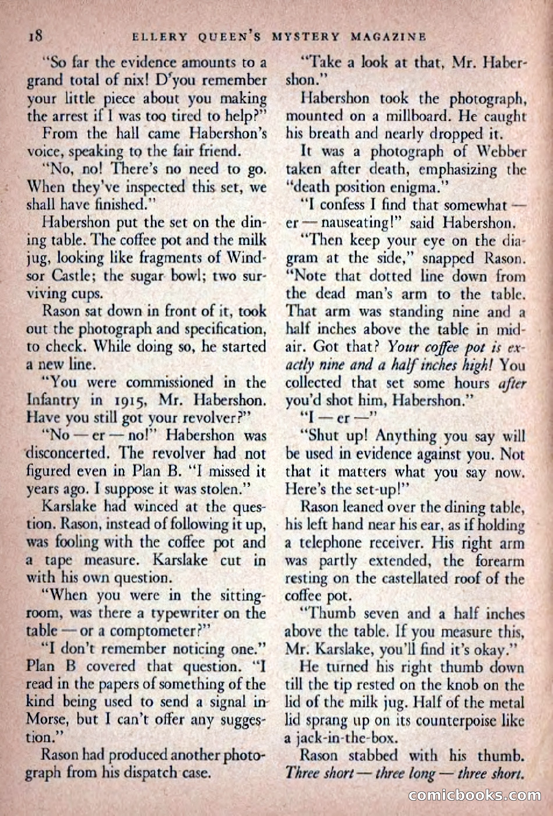 Ellery Queen's Mystery Magazine, November 1948 — page 20 of 148