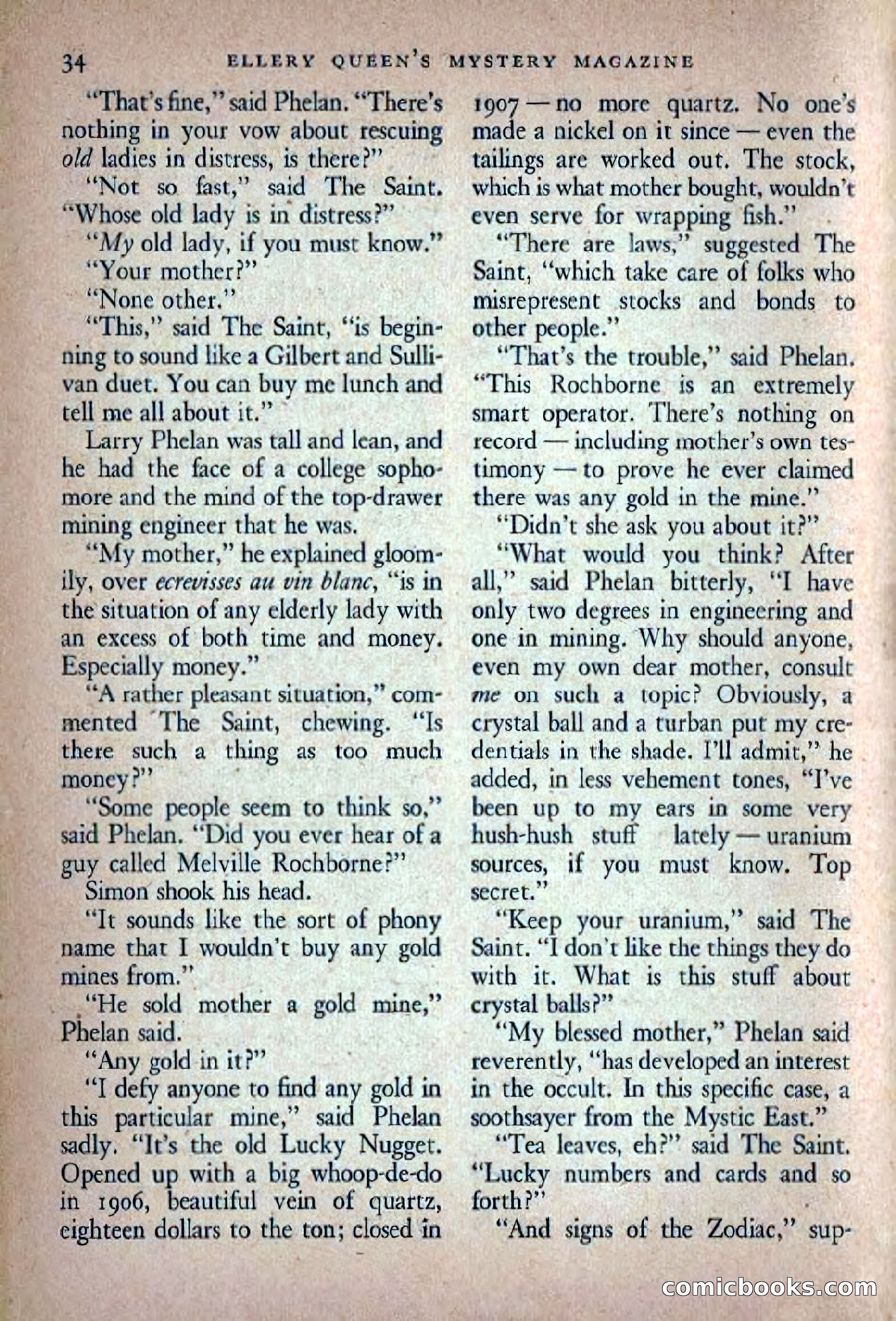 Ellery Queen's Mystery Magazine, November 1948 — page 36 of 148
